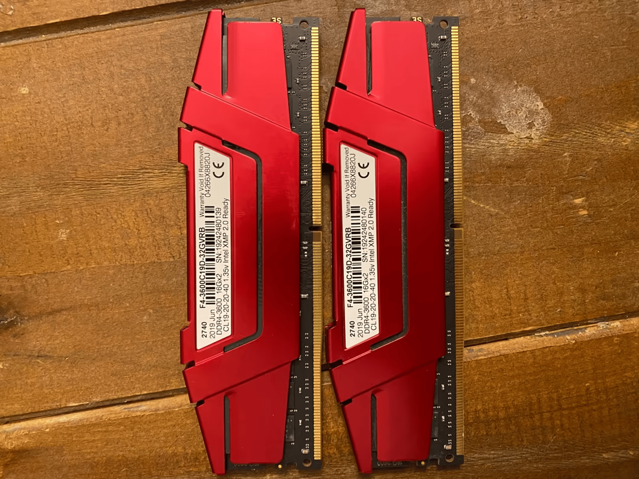 G.Skill Ripjaws V 32GB ( 2x 16 GB)DDR4 3600 CL 19