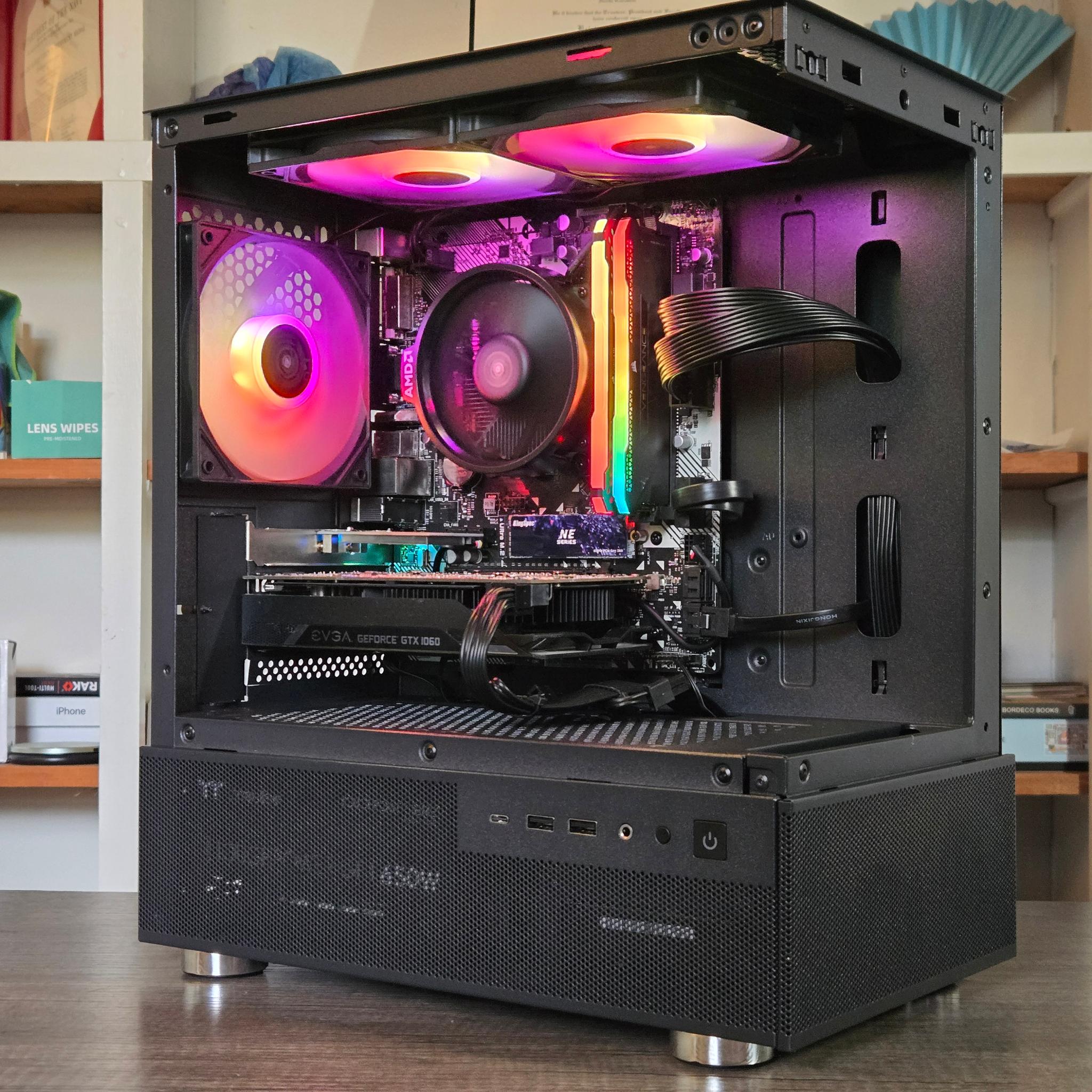 Budget 1080P Crusher | GTX 1060 6GB | Ryzen 5 2600 | 16GB | 256GB + 500GB | Wi-Fi + BT | ARGB