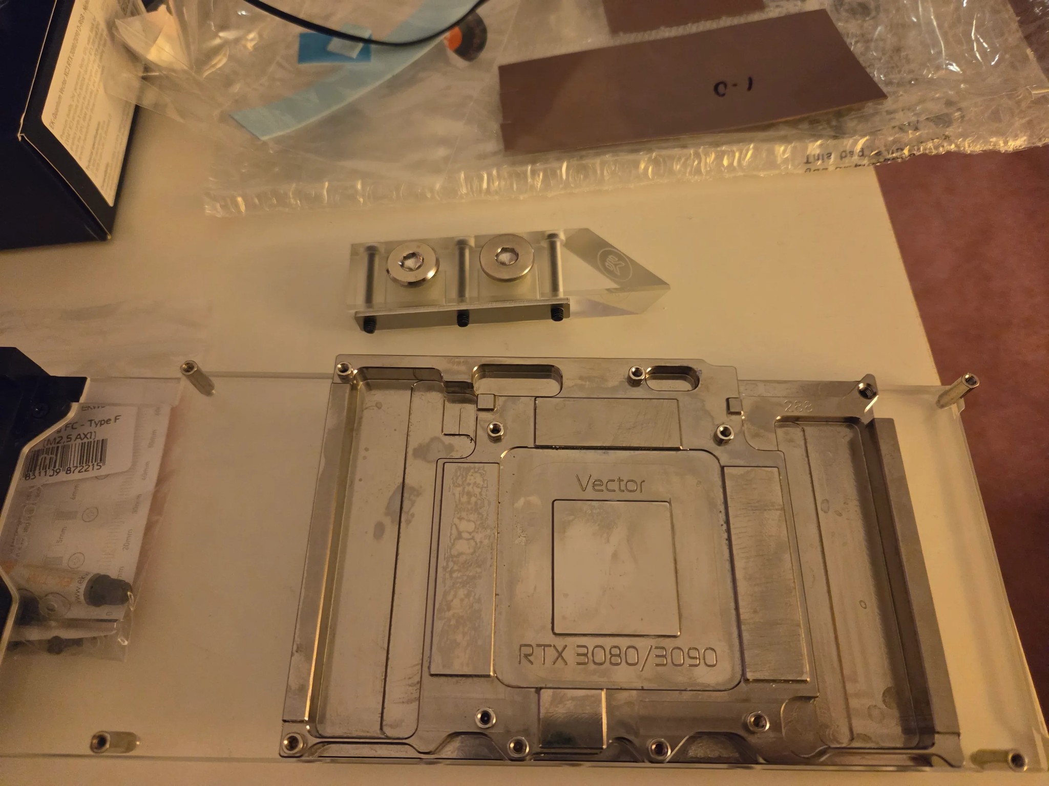 RTX 3090 EVGA XC3 EK Quantum Waterblock + Active Backplate + EK Quantum Vector Backplate