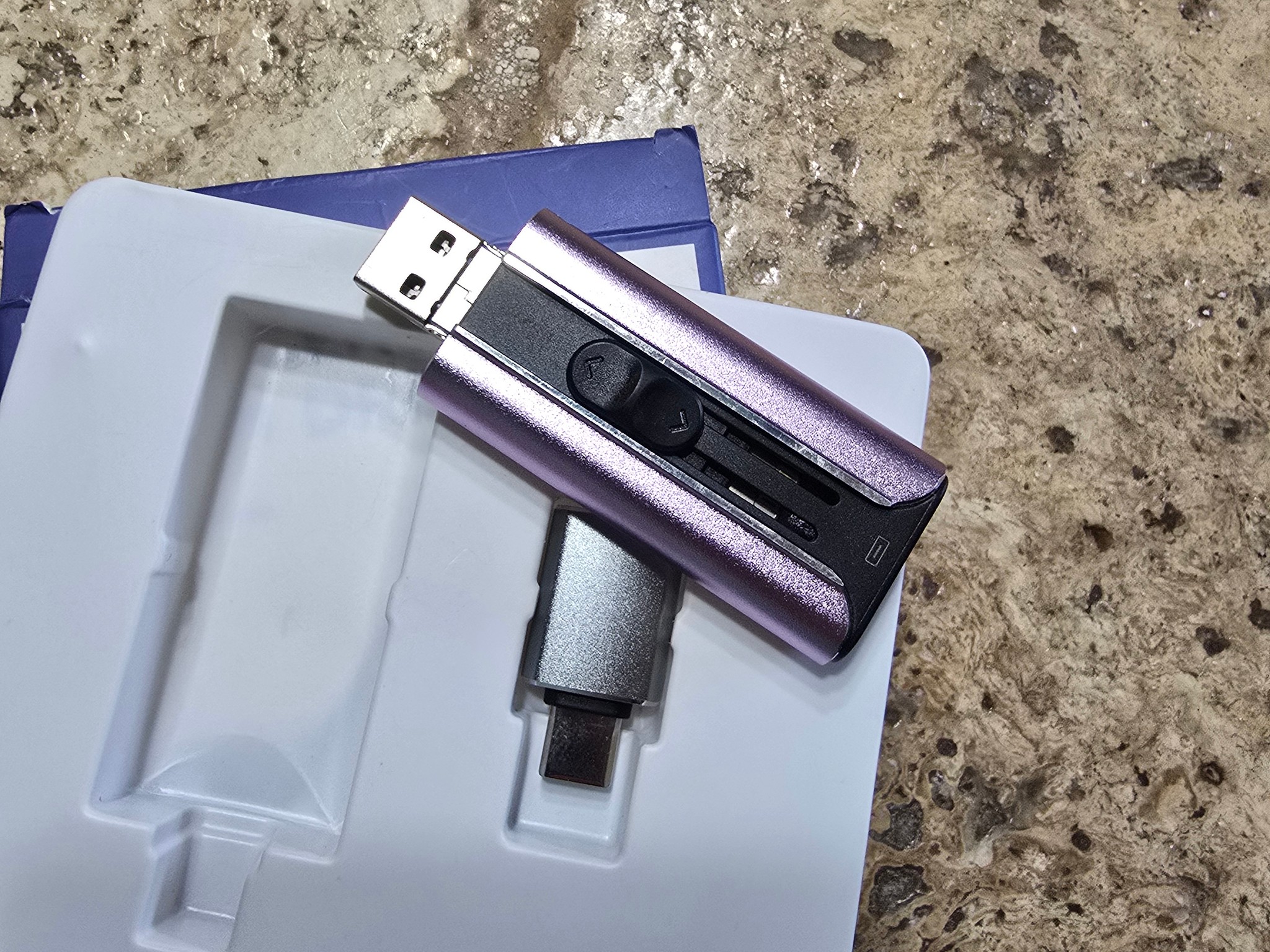 MFi Certified 256GB Flash Drive USB Memory Stick Thumb Drive USB Stick iPhone iPad Android PC Purple