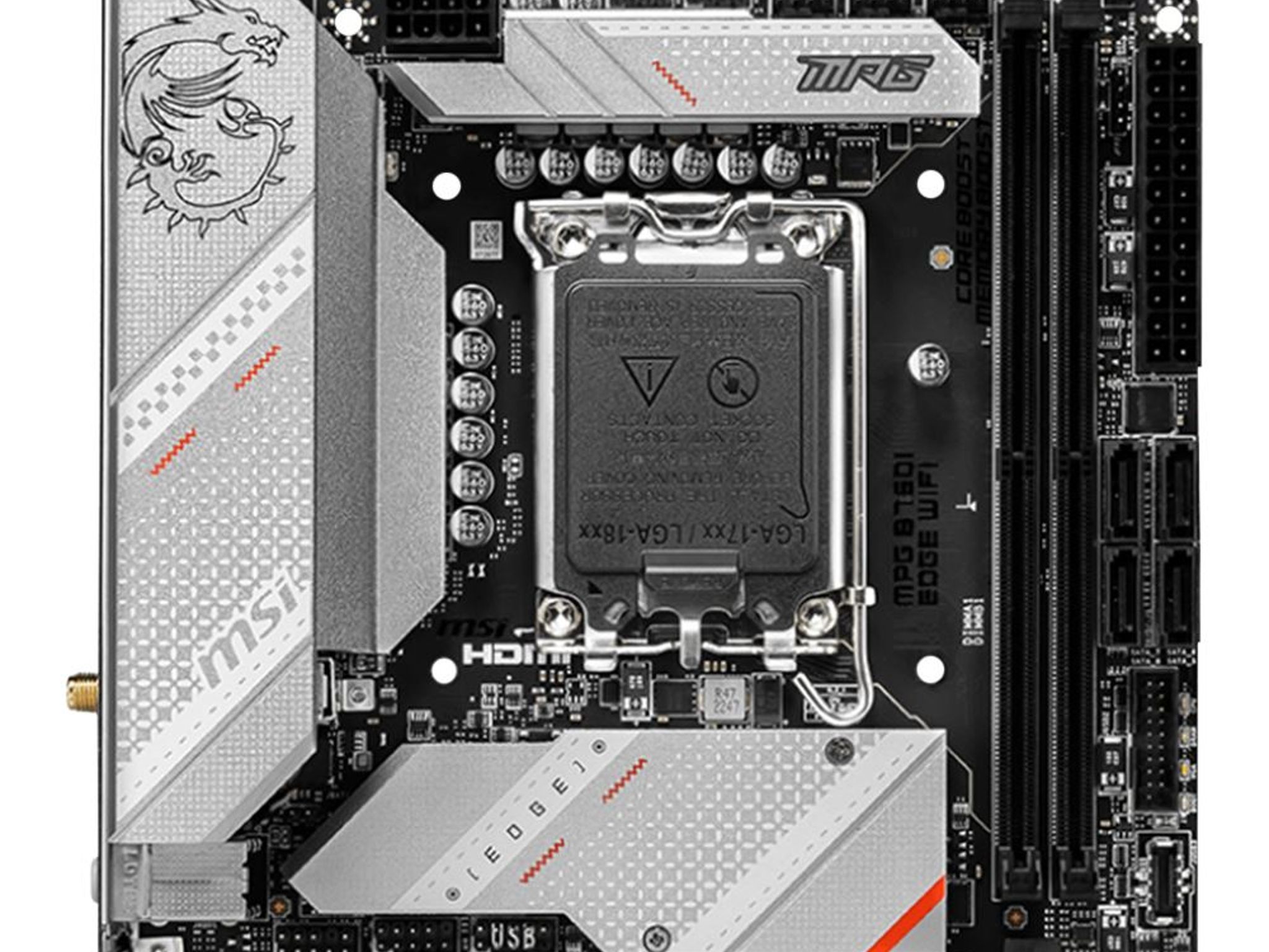 MSI B760I MPG Edge WiFi Intel LGA 1700 Mini-ITX Motherboard