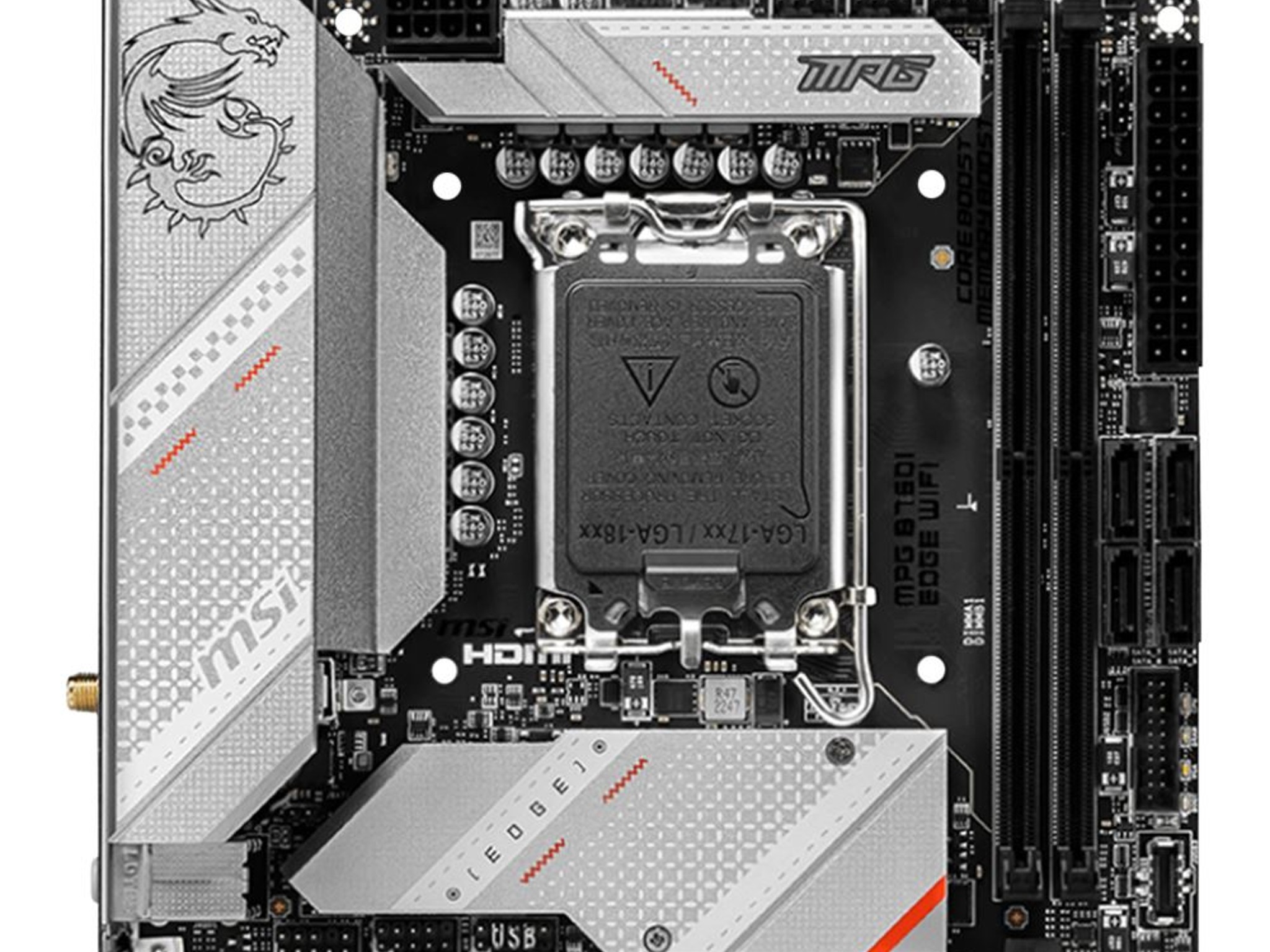 MSI B760I MPG Edge WiFi Intel LGA 1700 Mini-ITX Motherboard