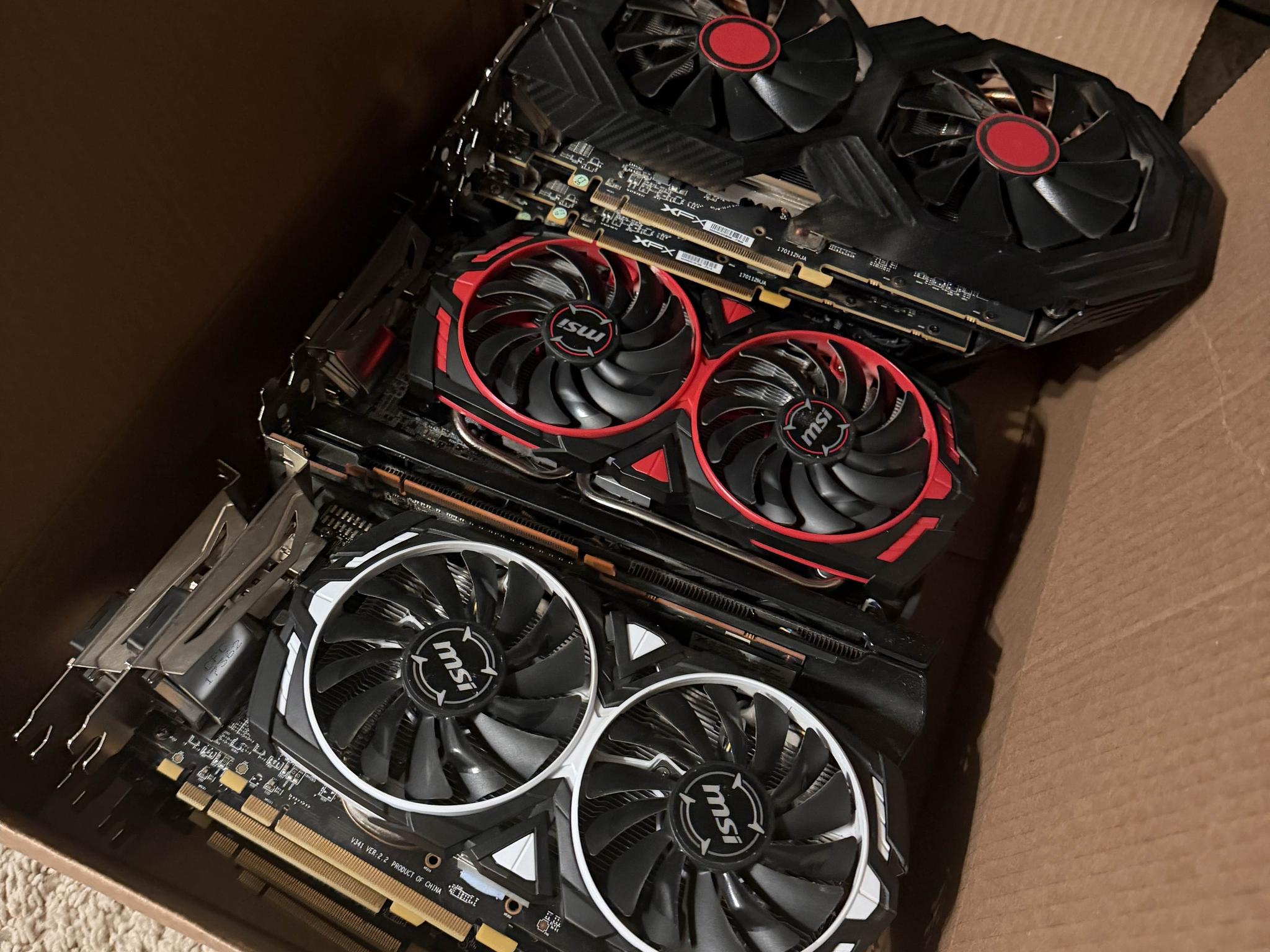 Reseller Lot: 14x AMD Radeon GPUs (RX 580/570/480) + Bonus PC Hardware