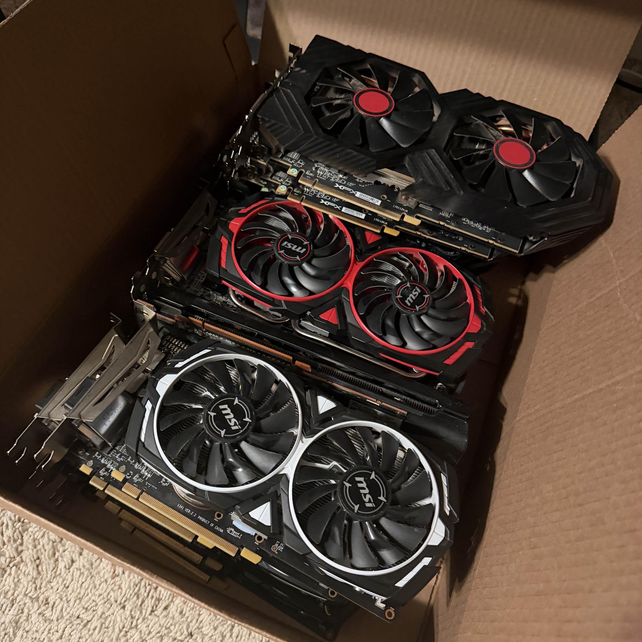 Reseller Lot: 14x AMD Radeon GPUs (RX 580/570/480) + Bonus PC Hardware