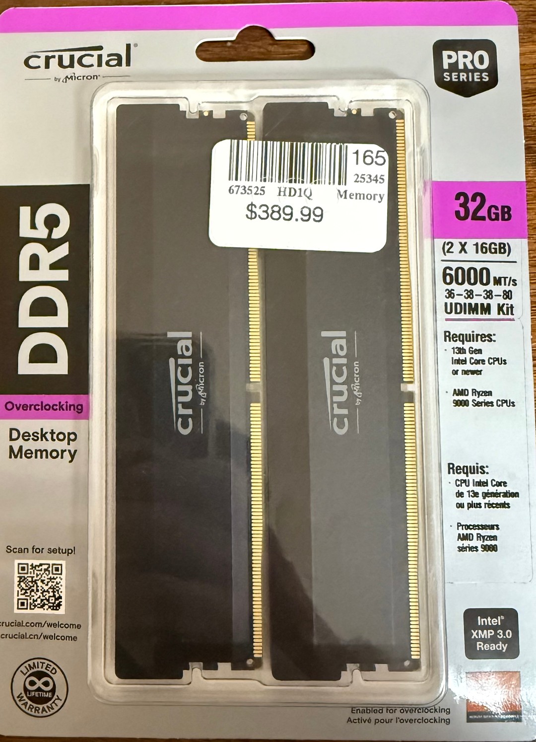 Crucial Pro Overclocking DDR5 32GB RAM (2x16GB) | Jawa