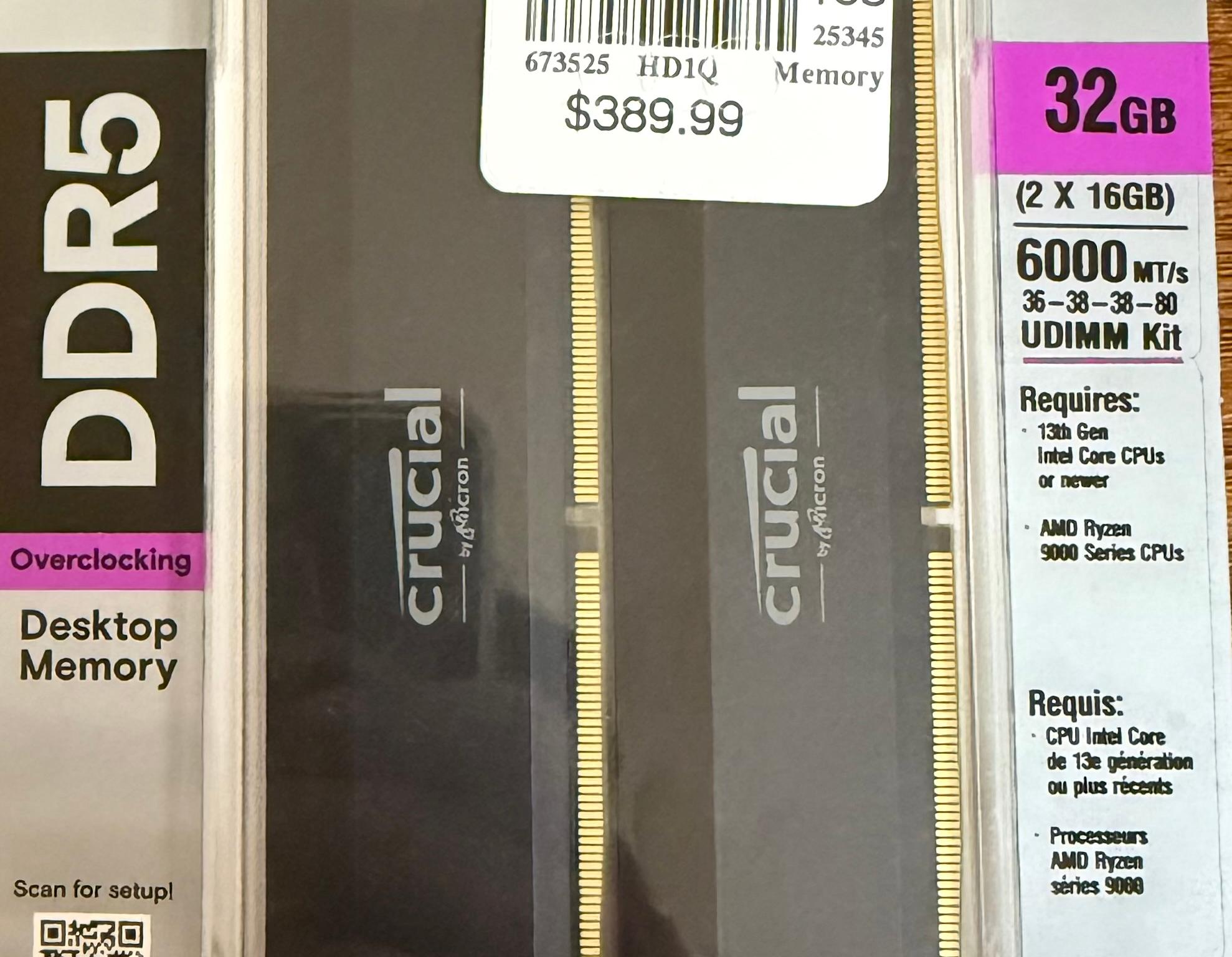 Crucial Pro Overclocking DDR5 32GB RAM (2x16GB)