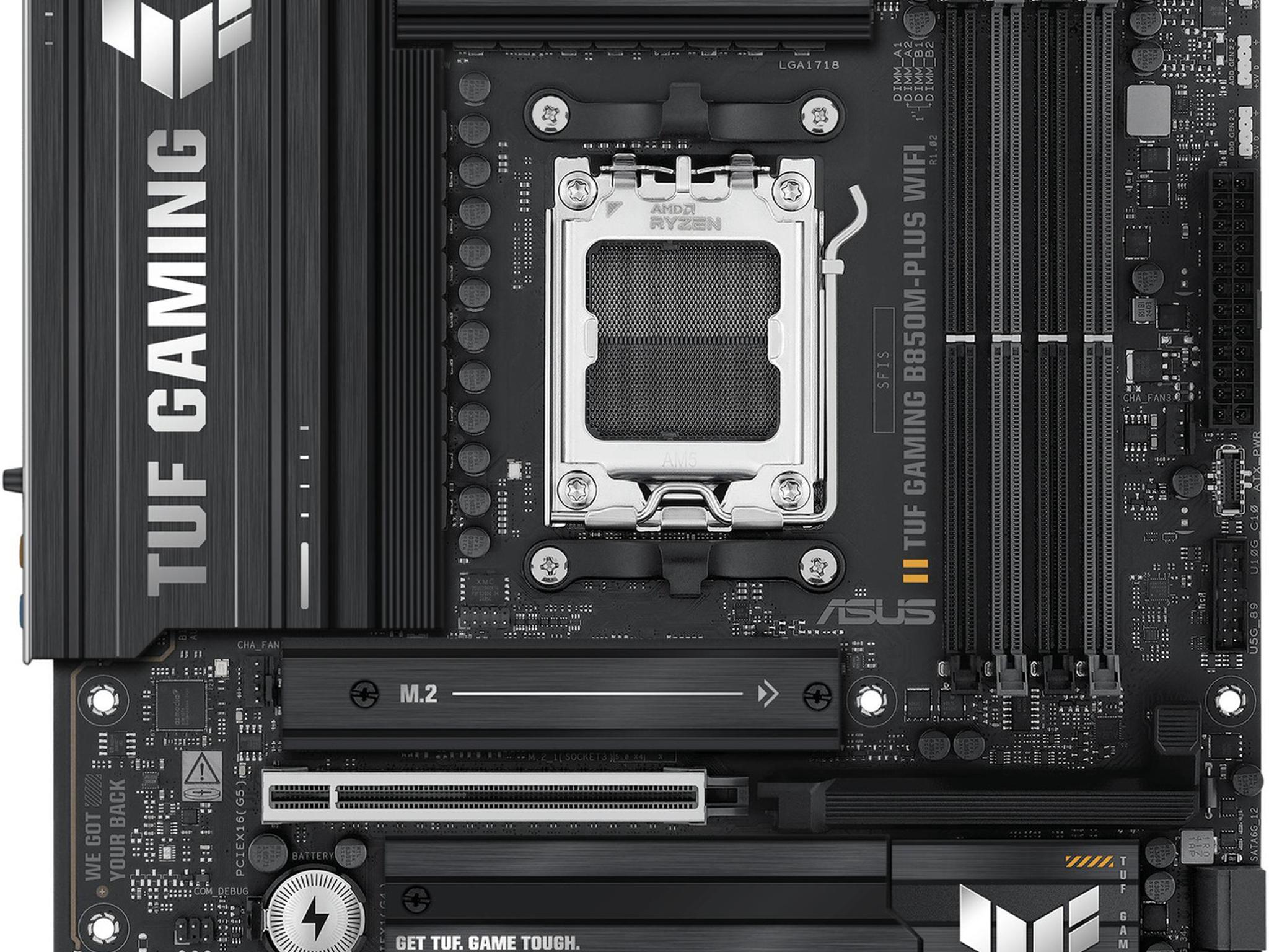 ASUS TUF GAMING B850M-PLUS WIFI AMD B850 AM5 DDR5 MicroATX Desktop Motherboard