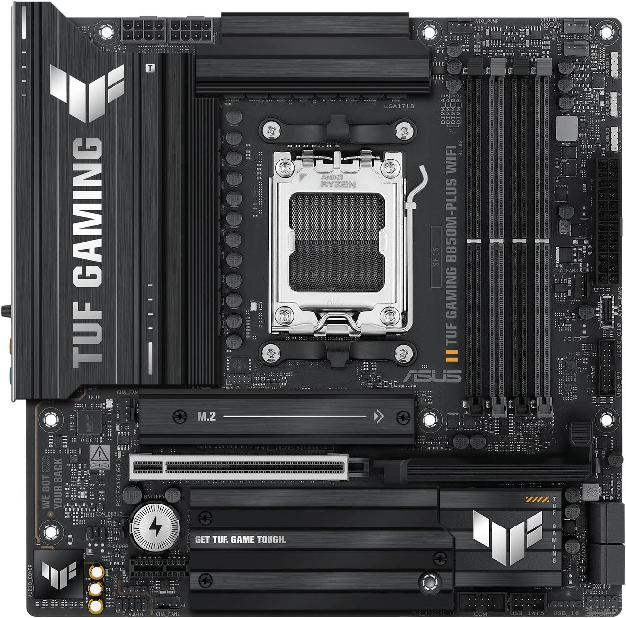 ASUS TUF GAMING B850M-PLUS WIFI AMD B850 AM5 DDR5 MicroATX Desktop Motherboard