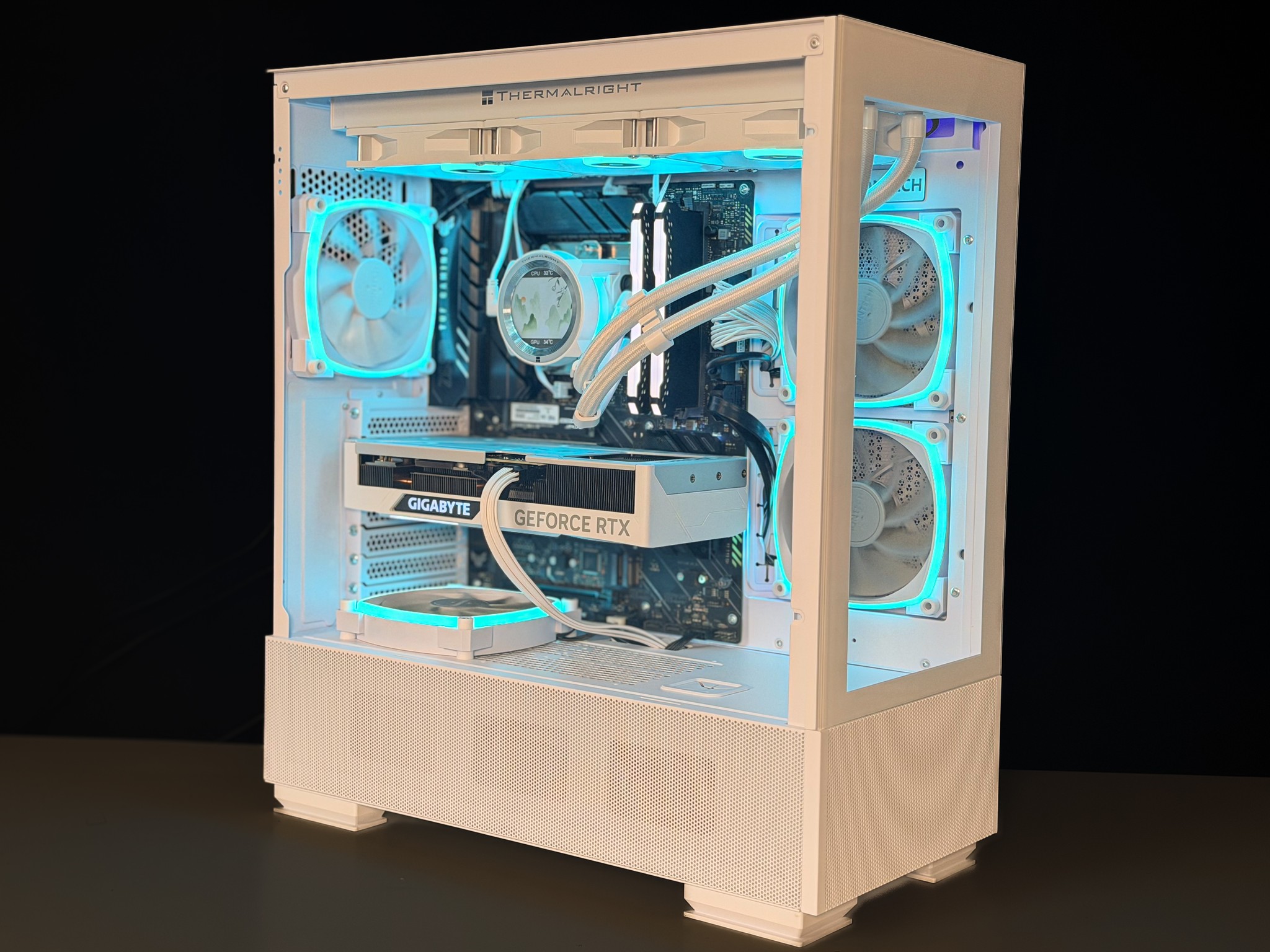 🤍❄️ Snow Day | i9-12900K | RTX 4070 Super | 32GB DDR4 | 2TB Gen4 | 360mm LCD AIO ❄️🤍