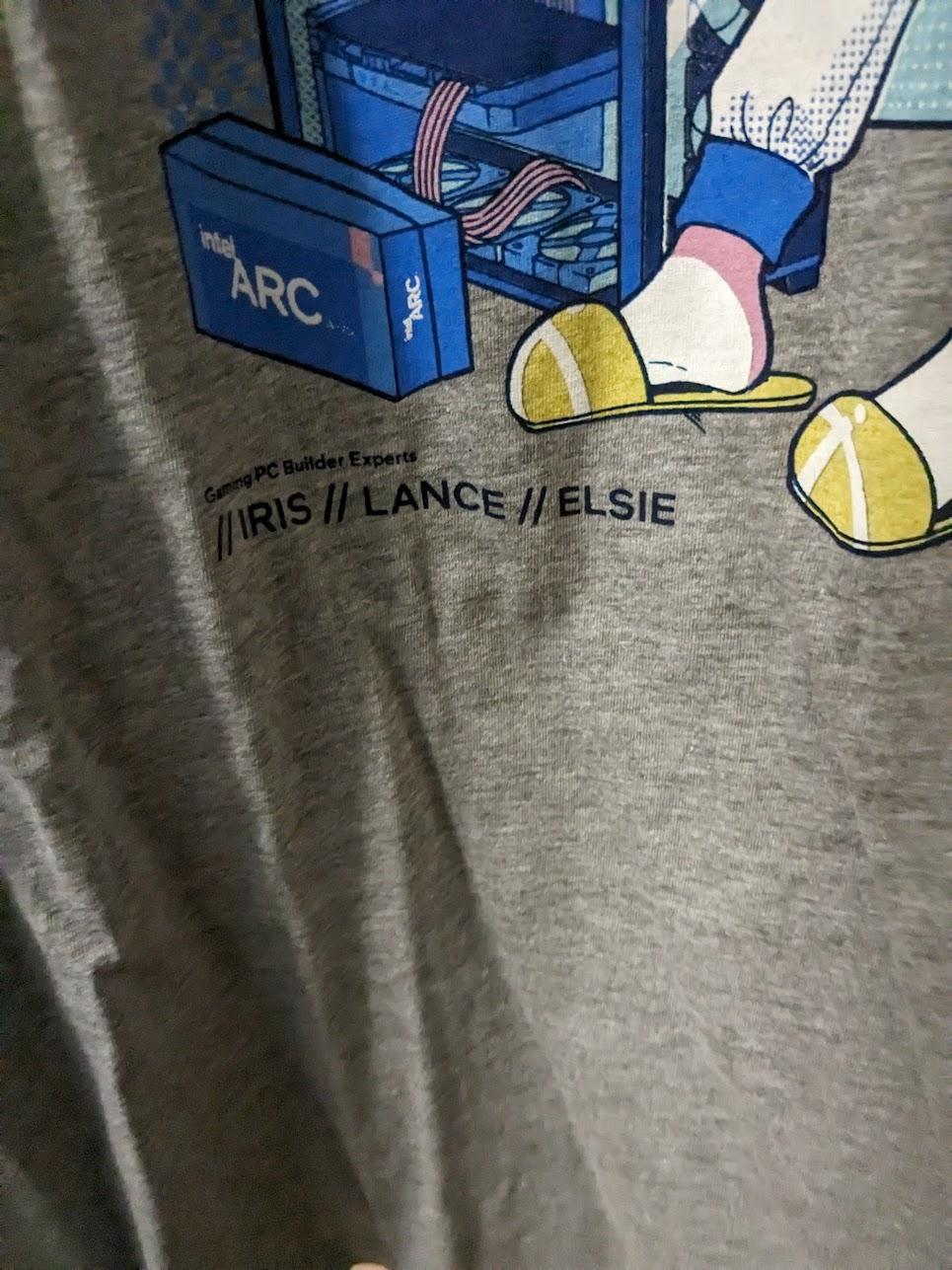 New Open Box Intel Raptor Lake PC Building Lab T-Shirt, 2XL, Heather Gray