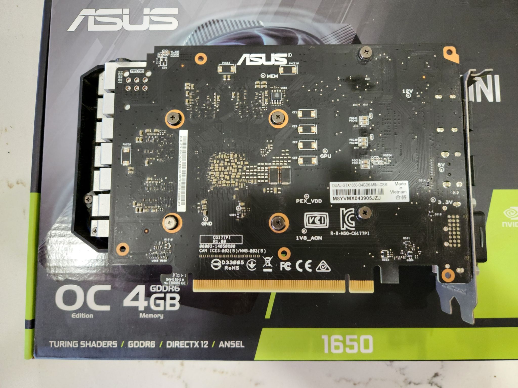 ASUS DUAL MINI Geforce GTX 1650 OC 4gb GDDR6