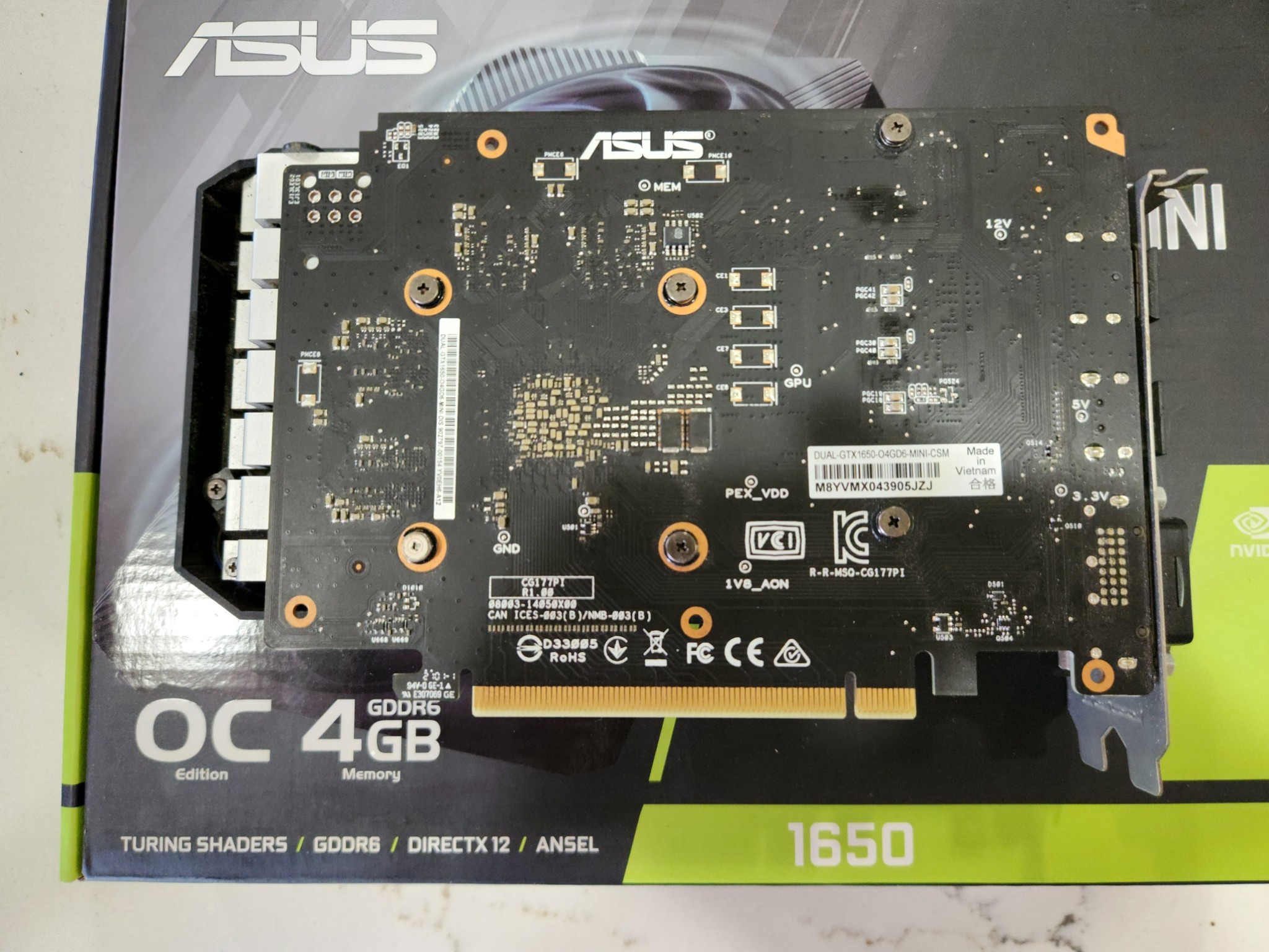 ASUS DUAL MINI Geforce GTX 1650 OC 4gb GDDR6