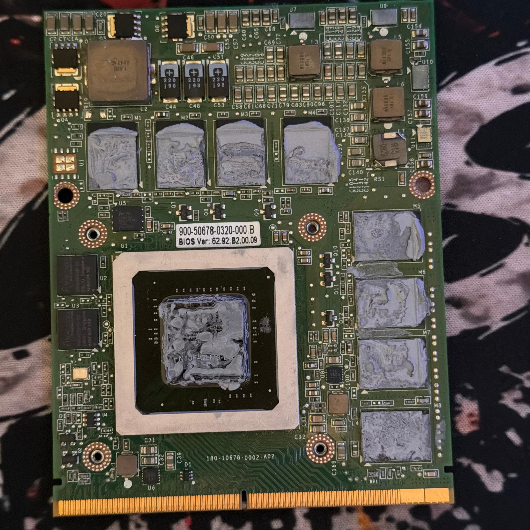 NVIDIA Quadro FX 3800M MXM 3.0 Laptop Graphics Card N10E-GLM3 HP 596063-001