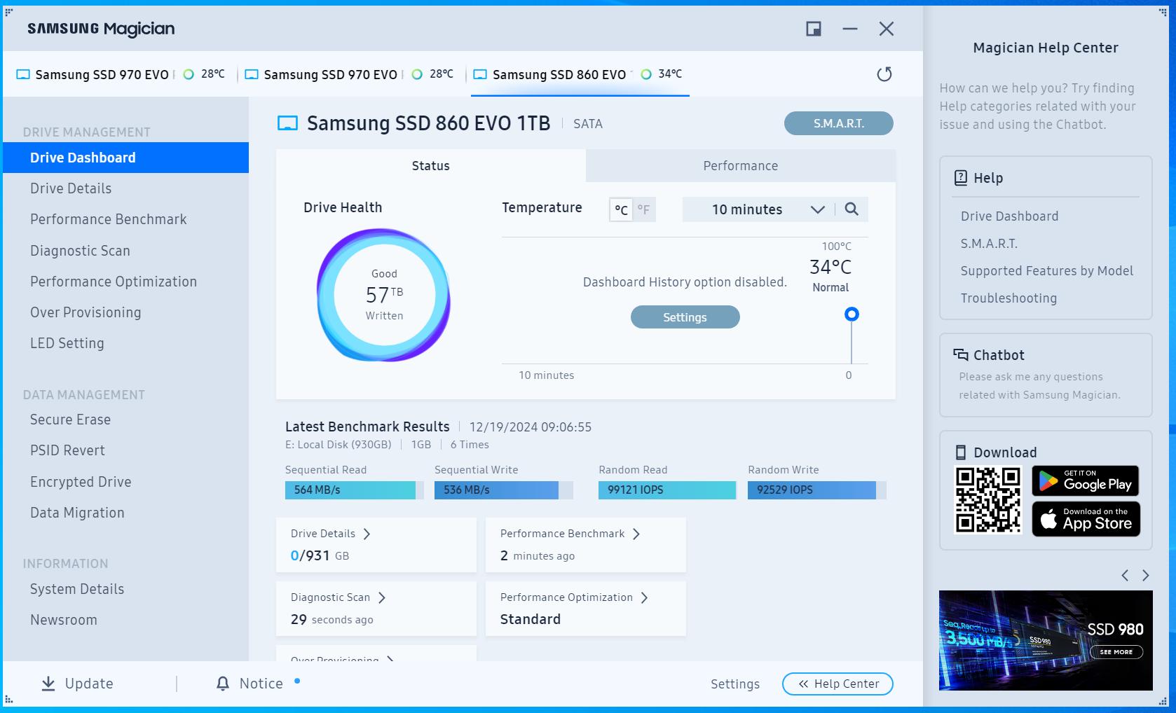 Samsung 1TB 860 EVO SATA III 2.5" Internal SSD ( See Seller Notes )