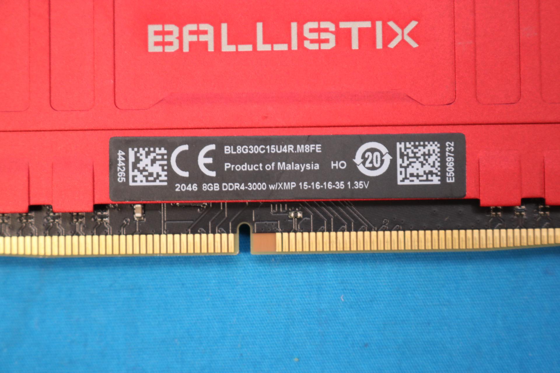 Crucial Ballistix 16GB (2x8GB) DDR4-3000MHz CL15 Desktop RAM (Red) - 4313002597