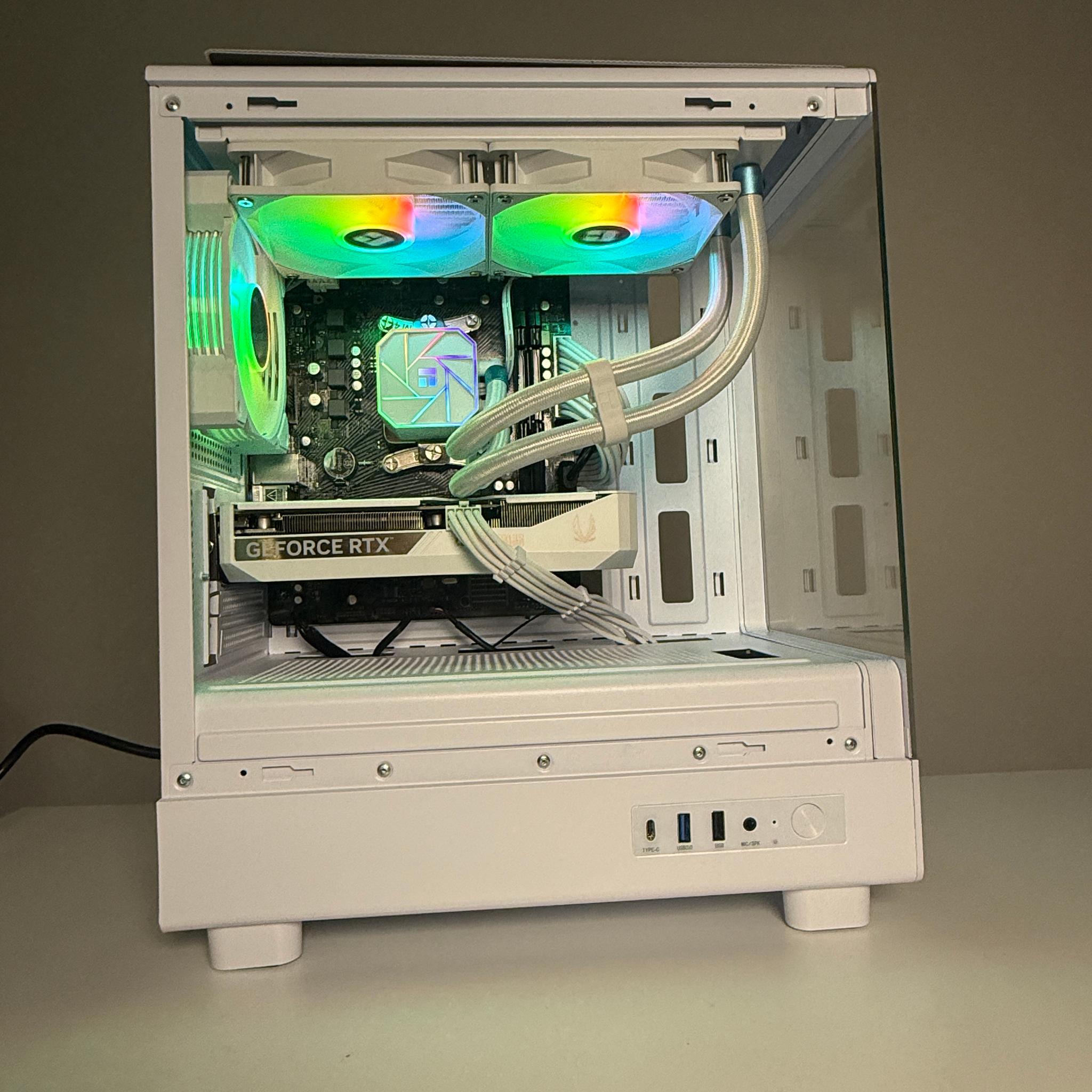 1440p High FPS White Gaming Computer🔹Rtx 3070🔹 WiFi AMD Bluetooth| 240mm Liquid Cooler AIO