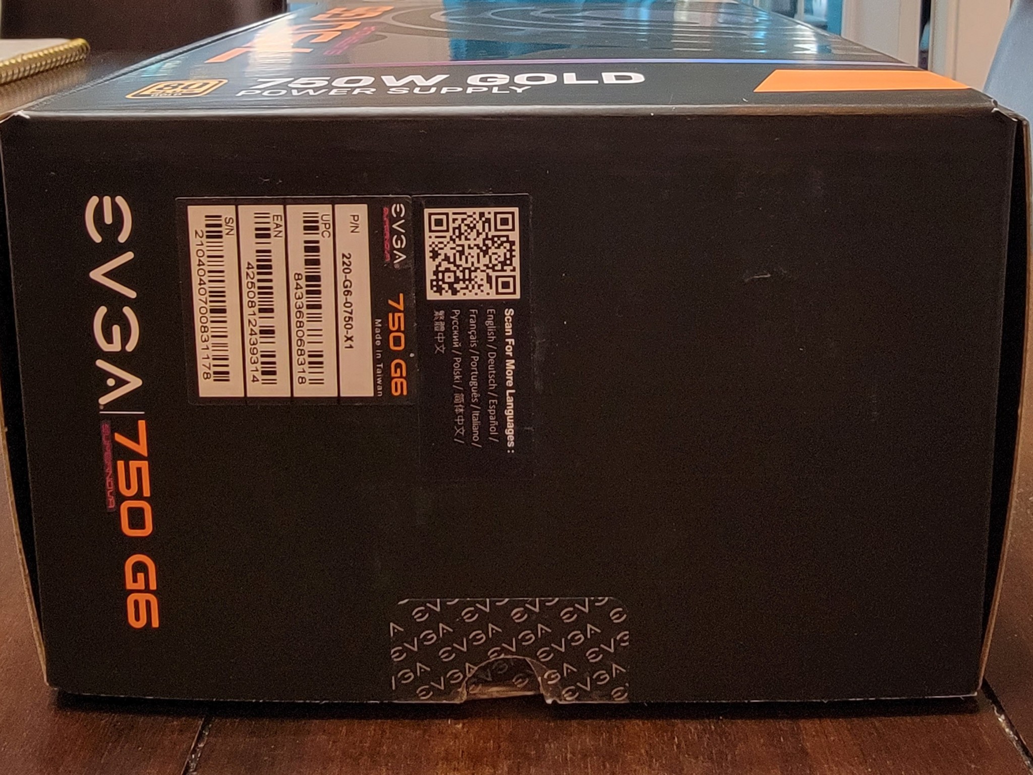 EVGA SuperNOVA 750 G6, 80 Plus Gold 750W