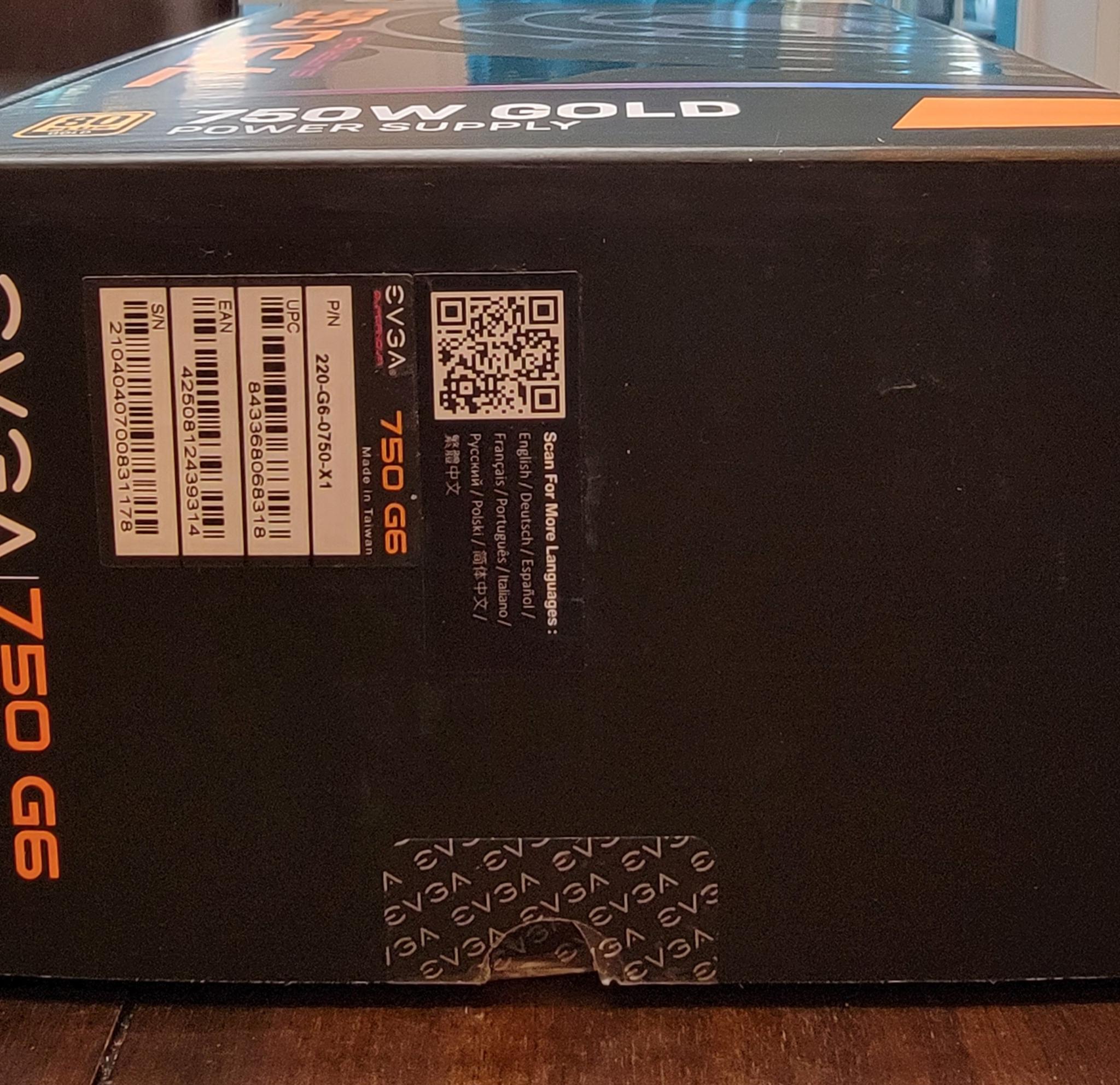 EVGA SuperNOVA 750 G6, 80 Plus Gold 750W