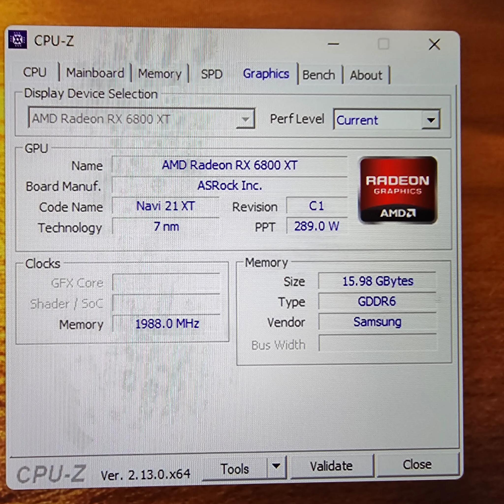 AMD RX 6800 XT NOS ASRock Taichi X OC 16 GB DDR6 6800XT
