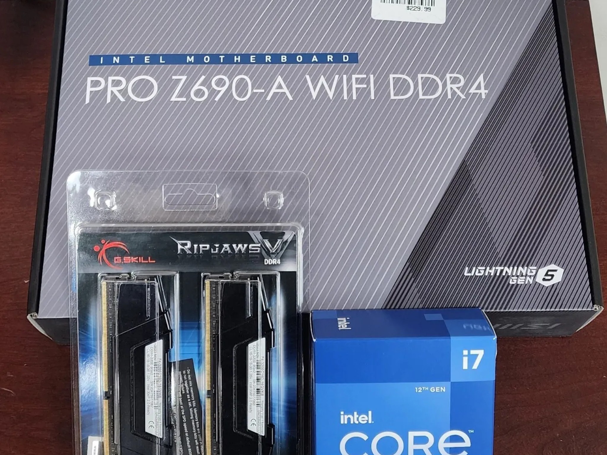 CPU/MOTHRBOARD/RAM COMBO i7-12700K, MSI Z690-A PRO WIFI, G.Skill Ripjaws 32GB DDR4-3200