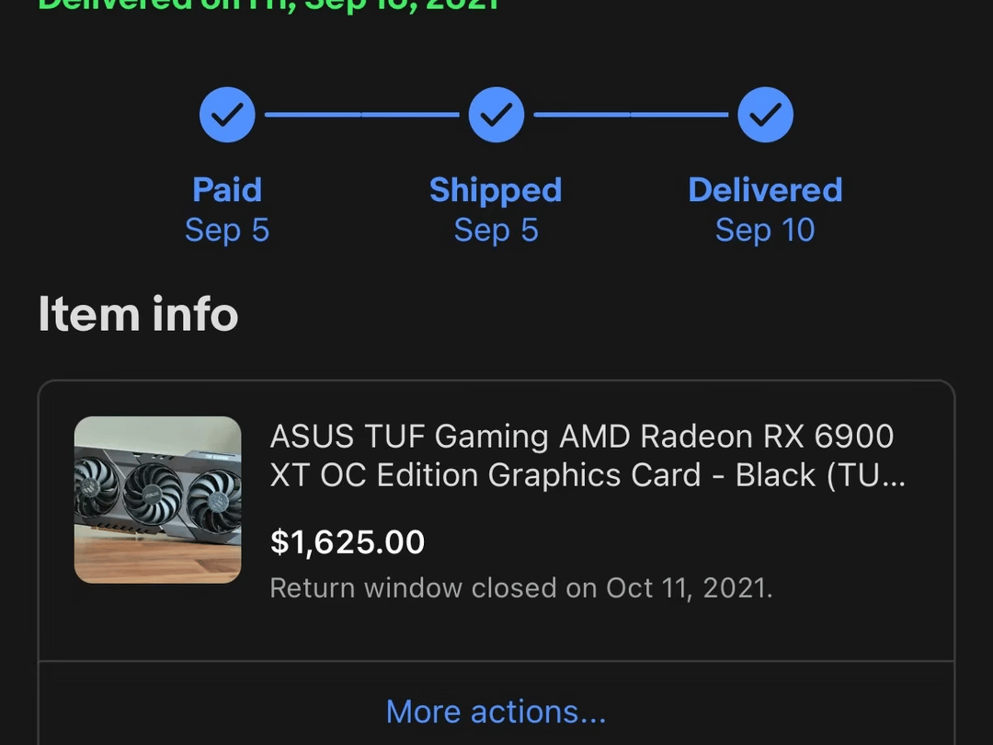 ASUS TUF RX 6900 XT OC
