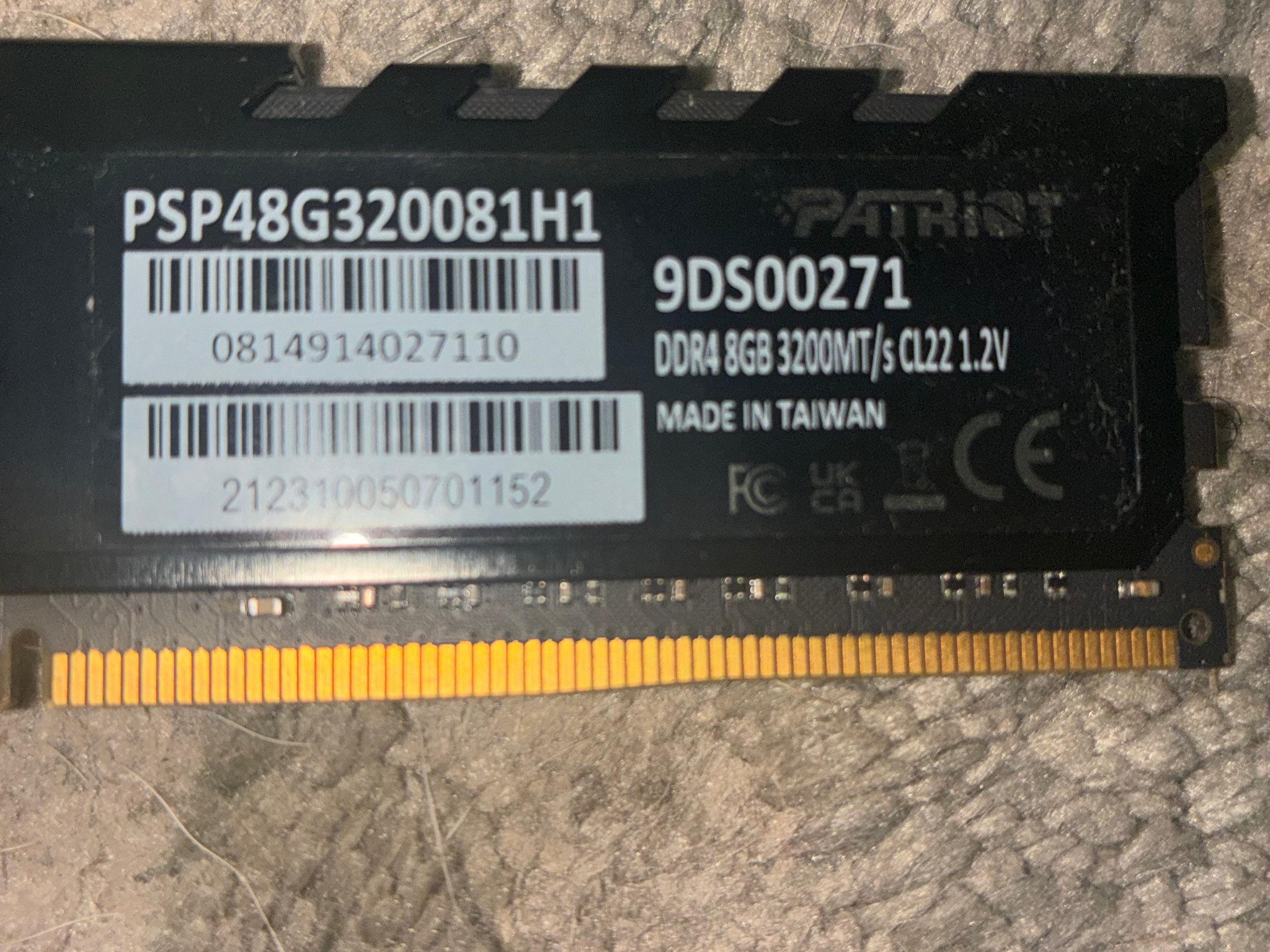 Patriot DDR4 8GB DDR4-3200 (1x8GB)