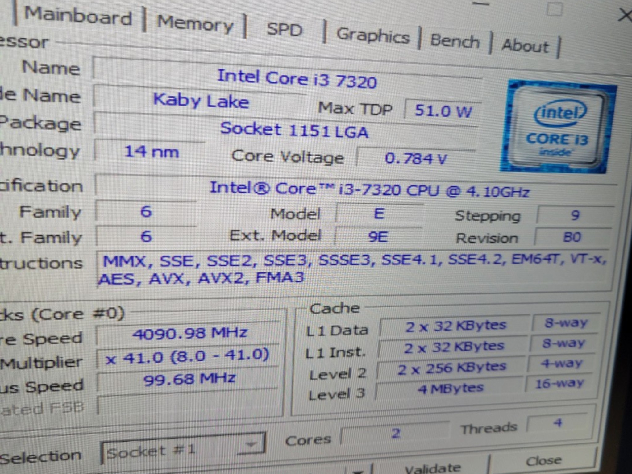 Intel Core i3-7320
