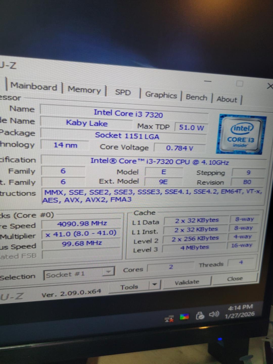 Intel Core i3-7320