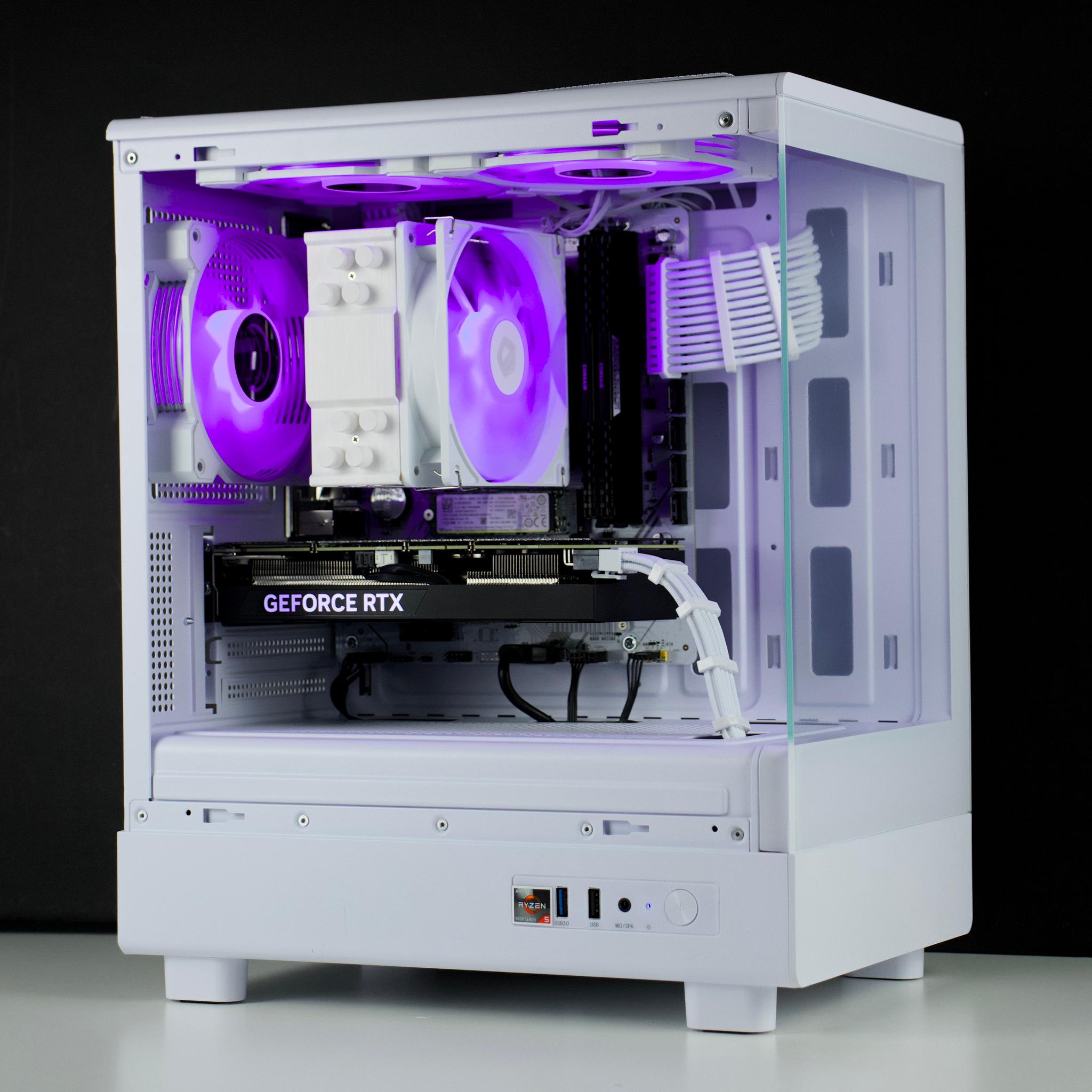 🧊❄️🧊 White Gaming PC – RTX 4060 TI, Ryzen 5 5600X, 32GB RAM, 1TB SSD - WiFi, BlueTooth 🧊❄️🧊