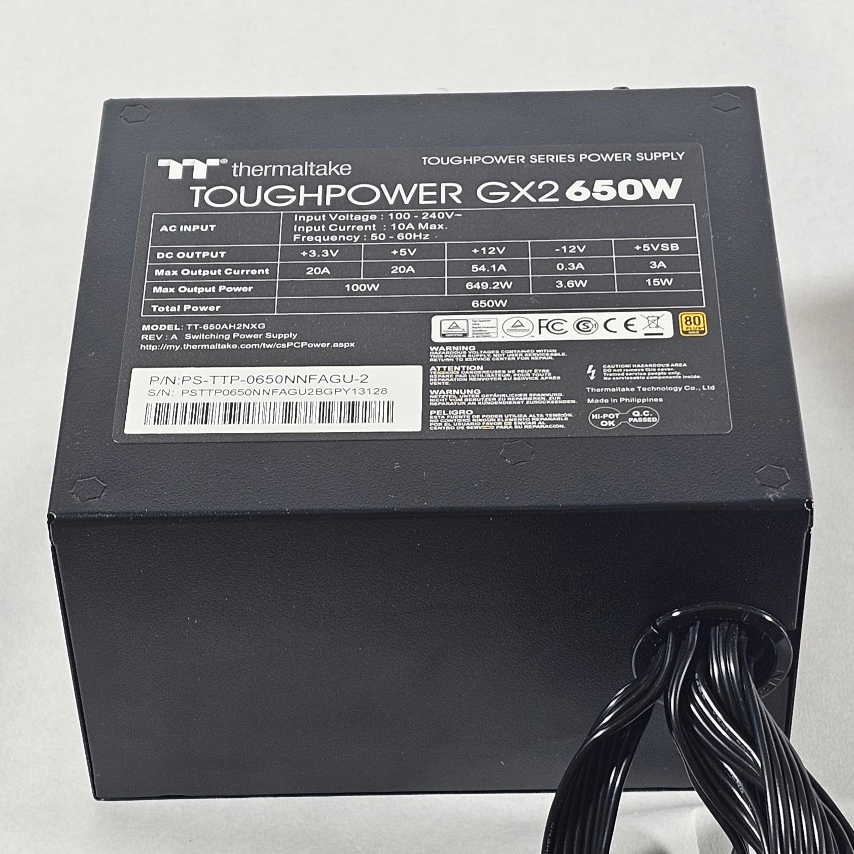 650 Watt PSU 80+ Gold Toughpower GX2 650W Power Supply