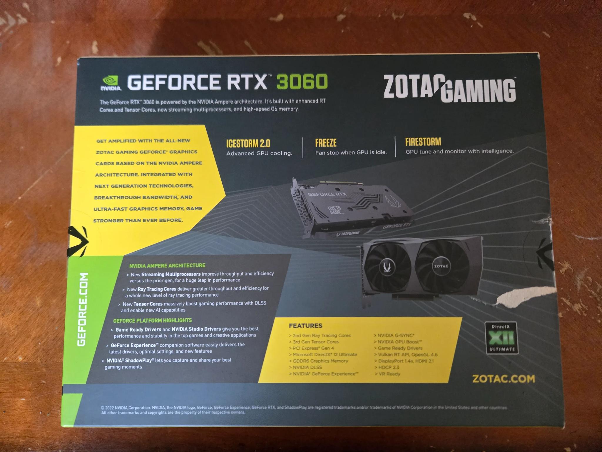 Zotac Rtx 3060- BARELY USED