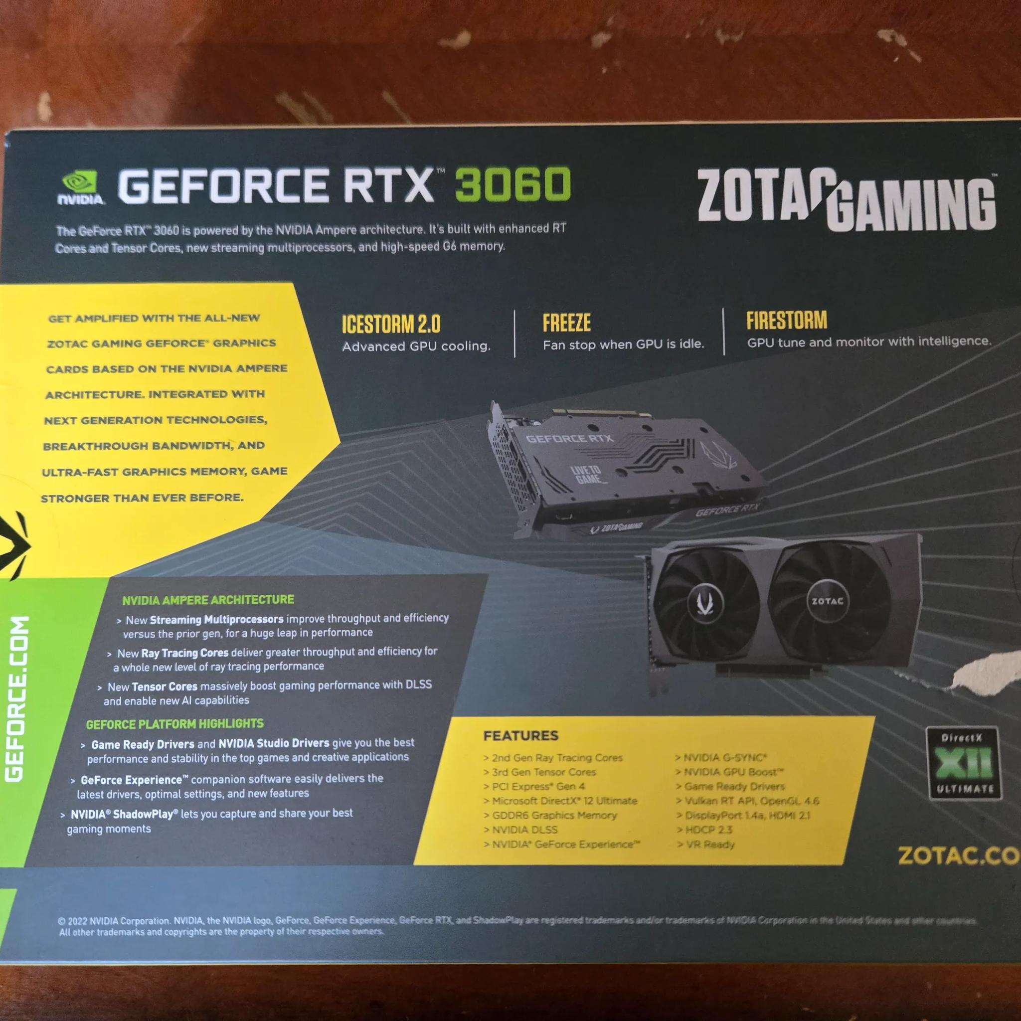 Zotac Rtx 3060- BARELY USED