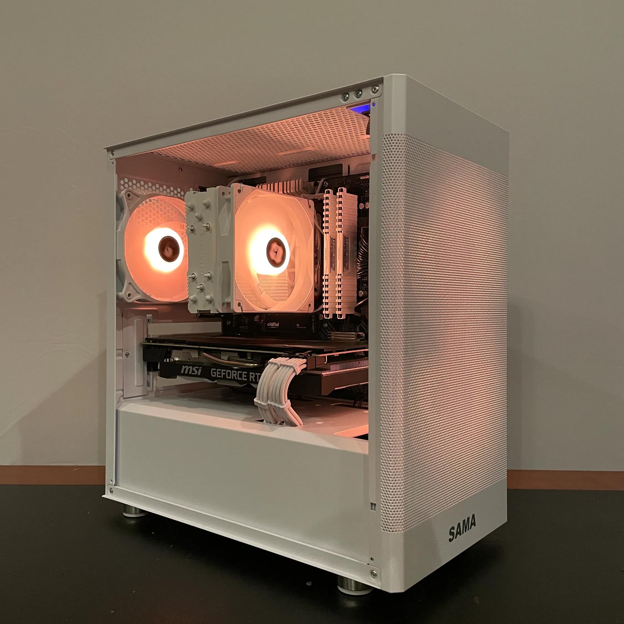⚪ White 1080p PC | RTX 2060 12GB | Ryzen 5 3600 | WiFi and Bluetooth | ARGB Control ⚪