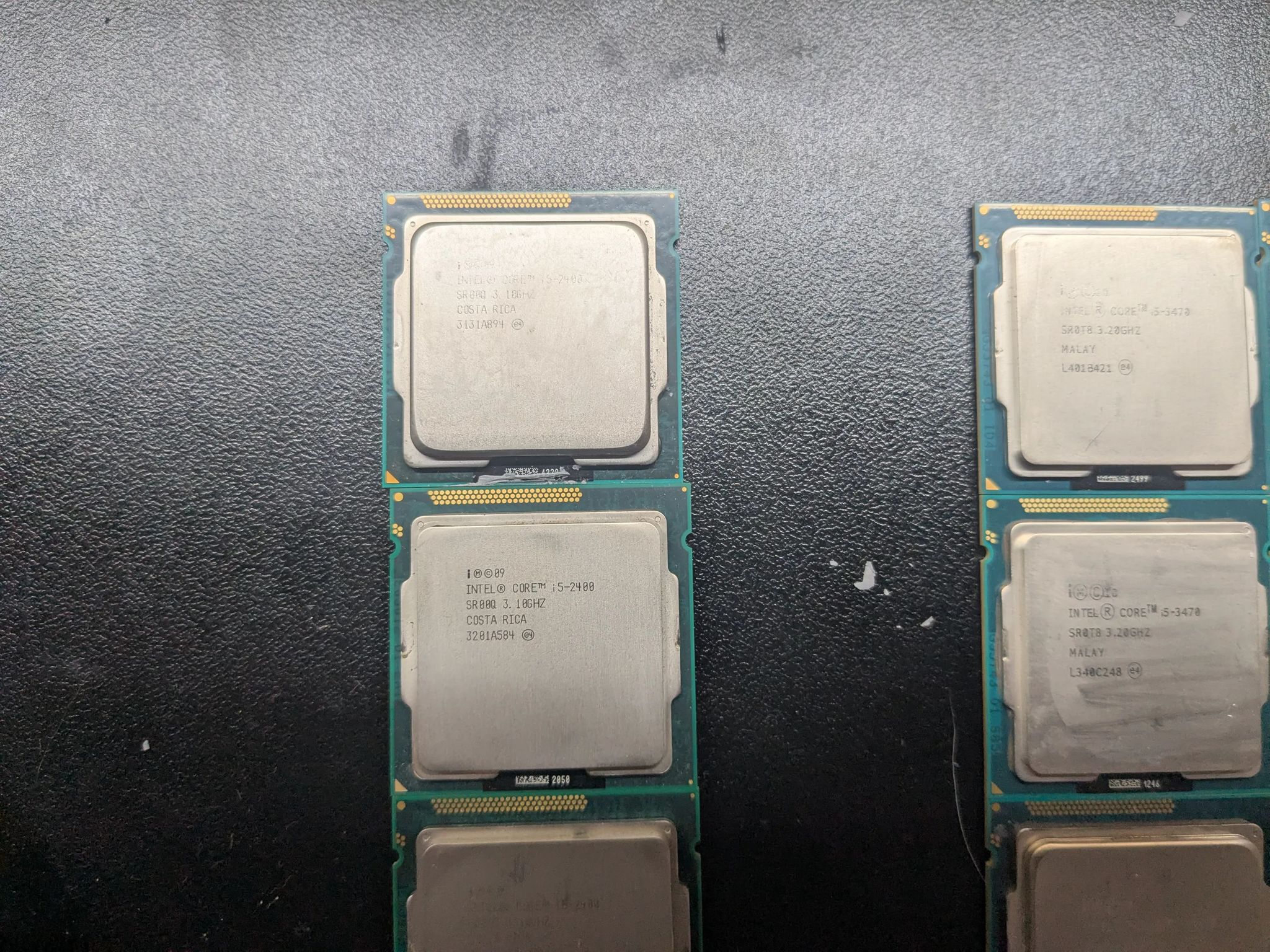 Lot of 27, mixed 1155 i5 Quad core CPUs, 4x 2400, 1x 3550S, 20x 3470, 2x 3570