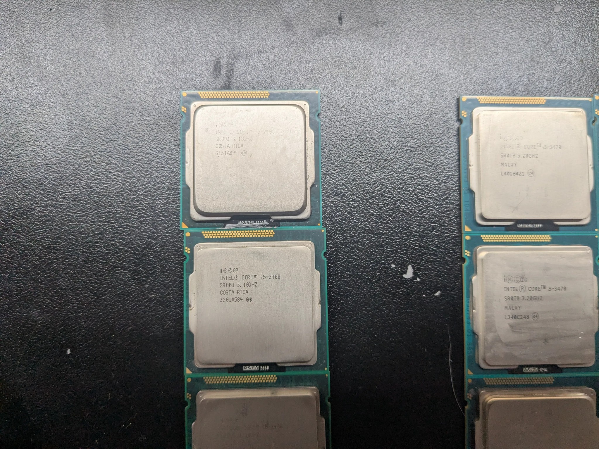 Lot of 27, mixed 1155 i5 Quad core CPUs, 4x 2400, 1x 3550S, 20x 3470, 2x 3570