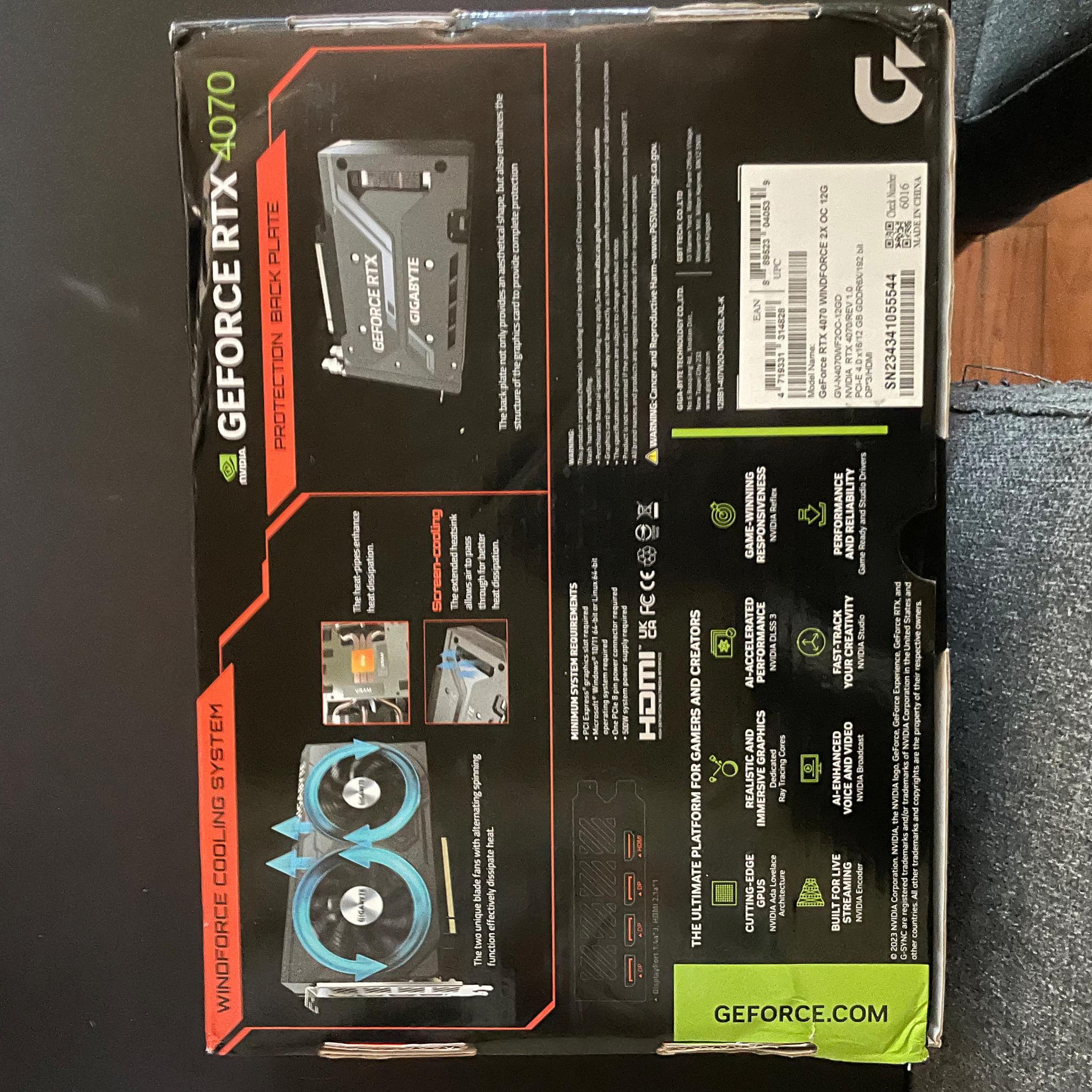 Gigabyte Windforce 2X RTX 4070 SFF compatible