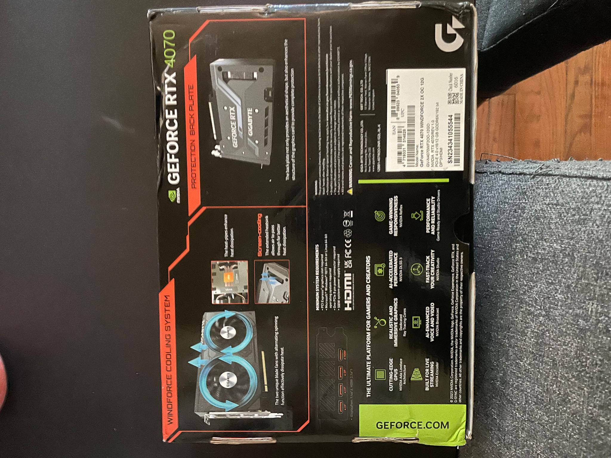 Gigabyte Windforce 2X RTX 4070 SFF compatible