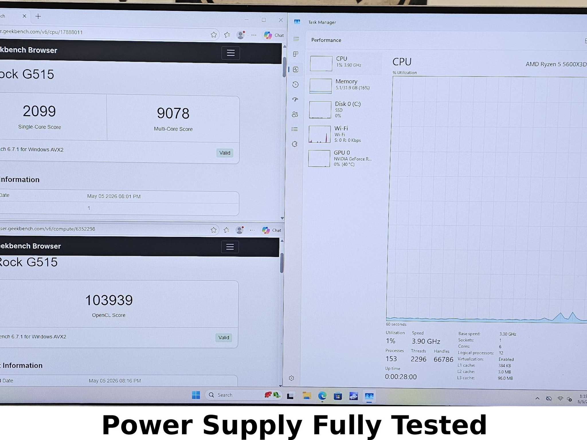 650 Watt PSU High Power 80+ Gold Power Supply - Ready to Ship