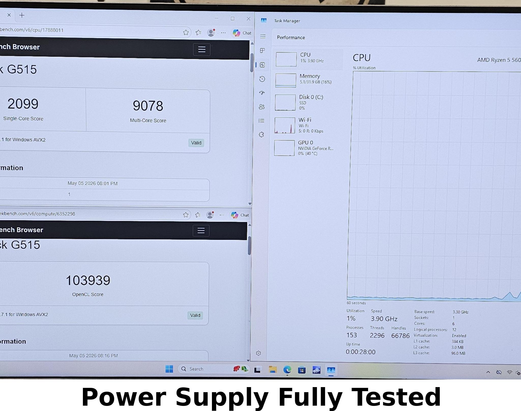 650 Watt PSU High Power 80+ Gold Power Supply - Ready to Ship