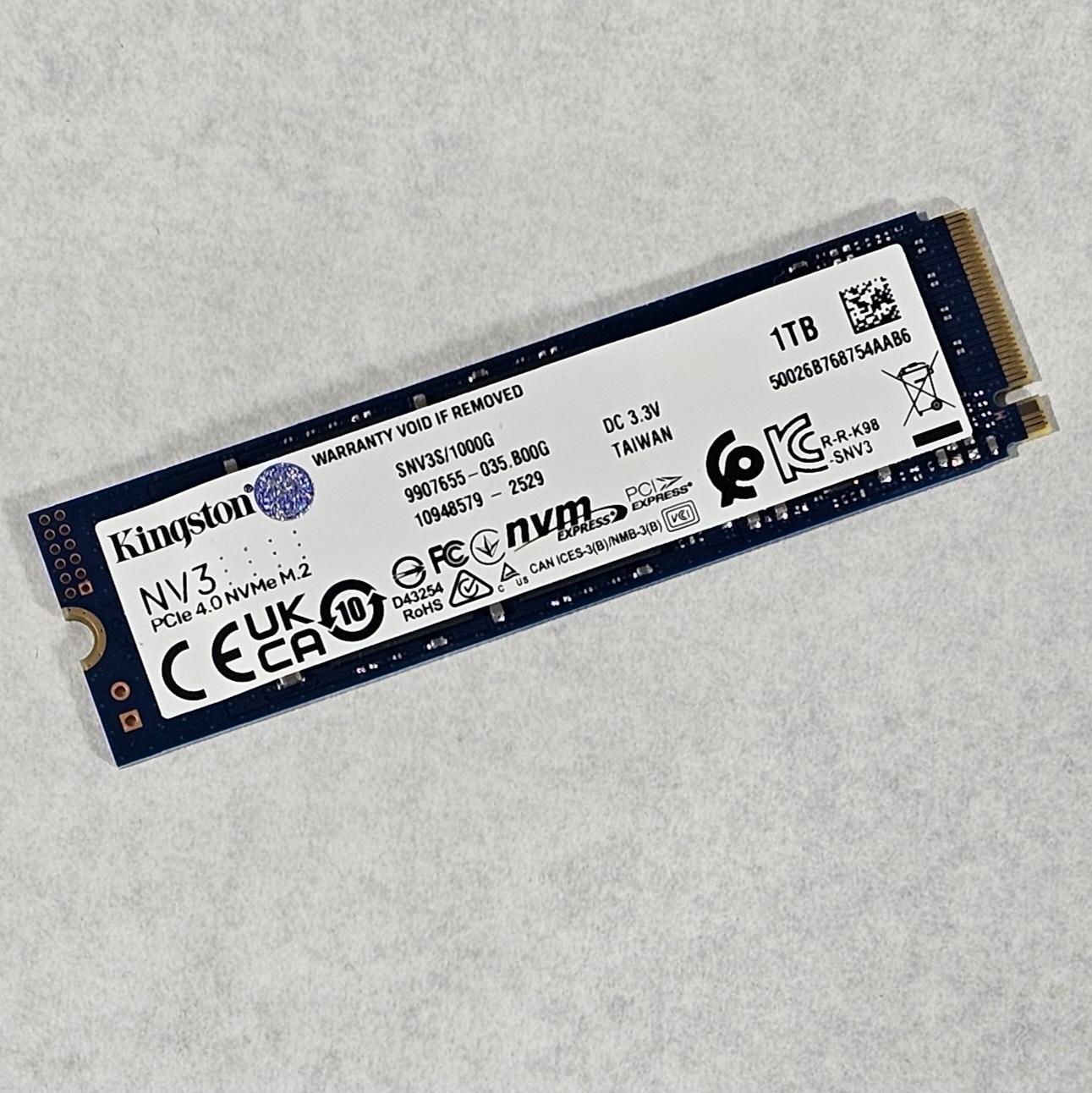 1TB NVMe M.2 SSD (PCIe 4.0) Kingston NV3