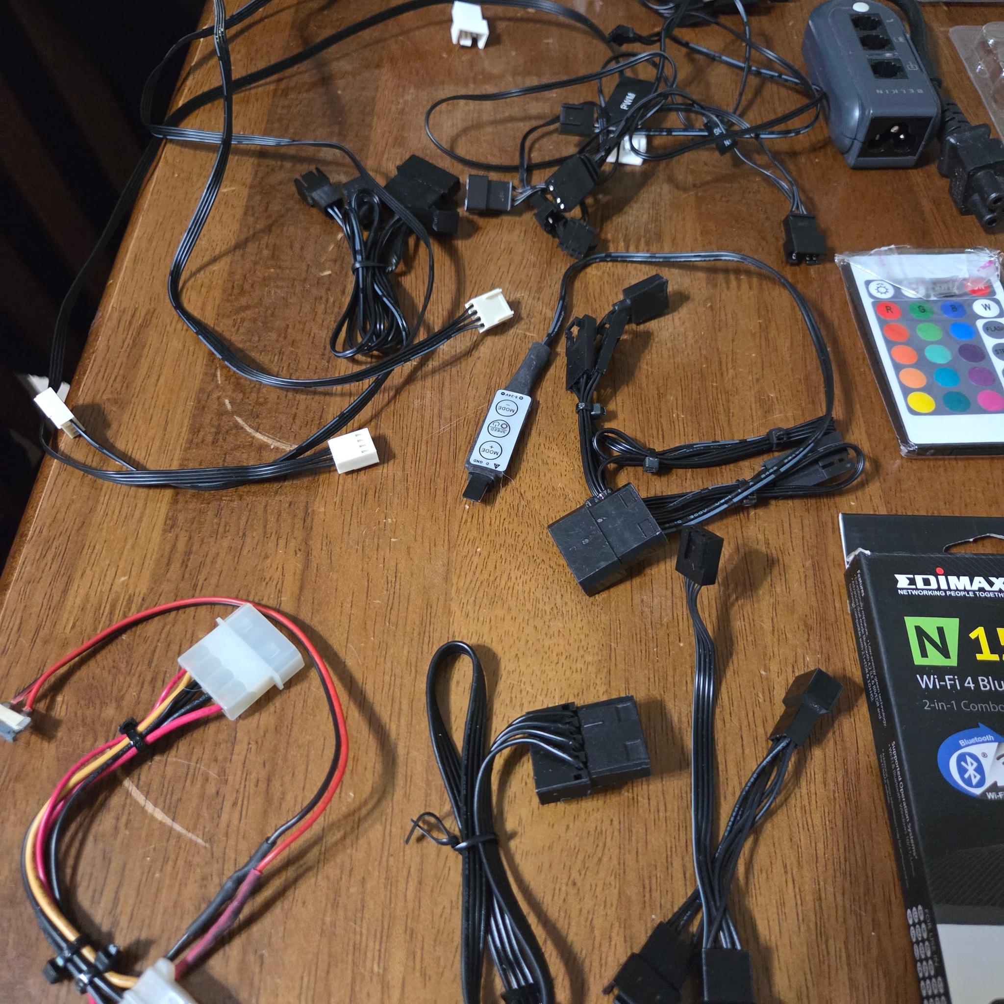 Assorted Computer Cables and Components Package Deal