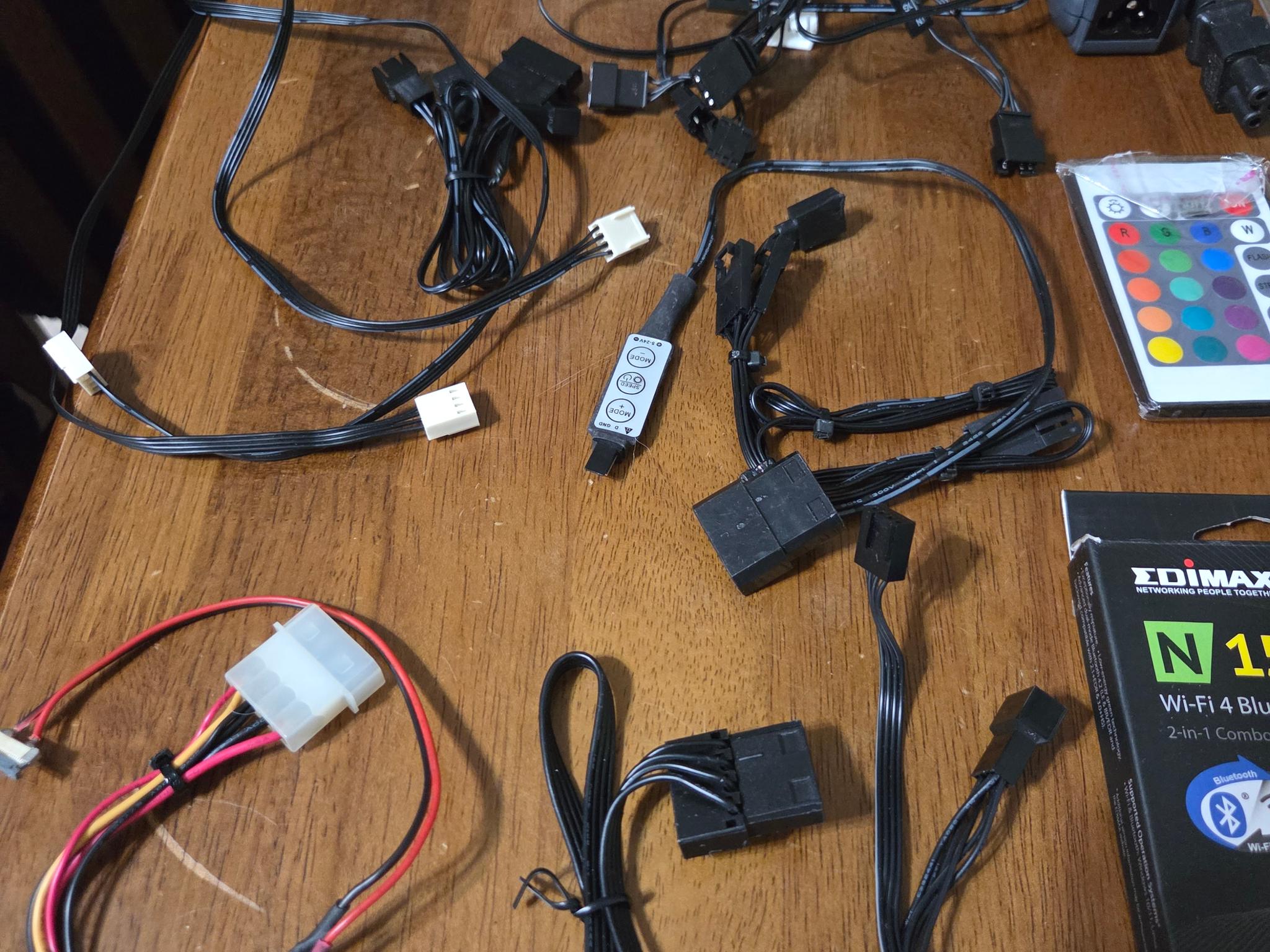 Assorted Computer Cables and Components Package Deal