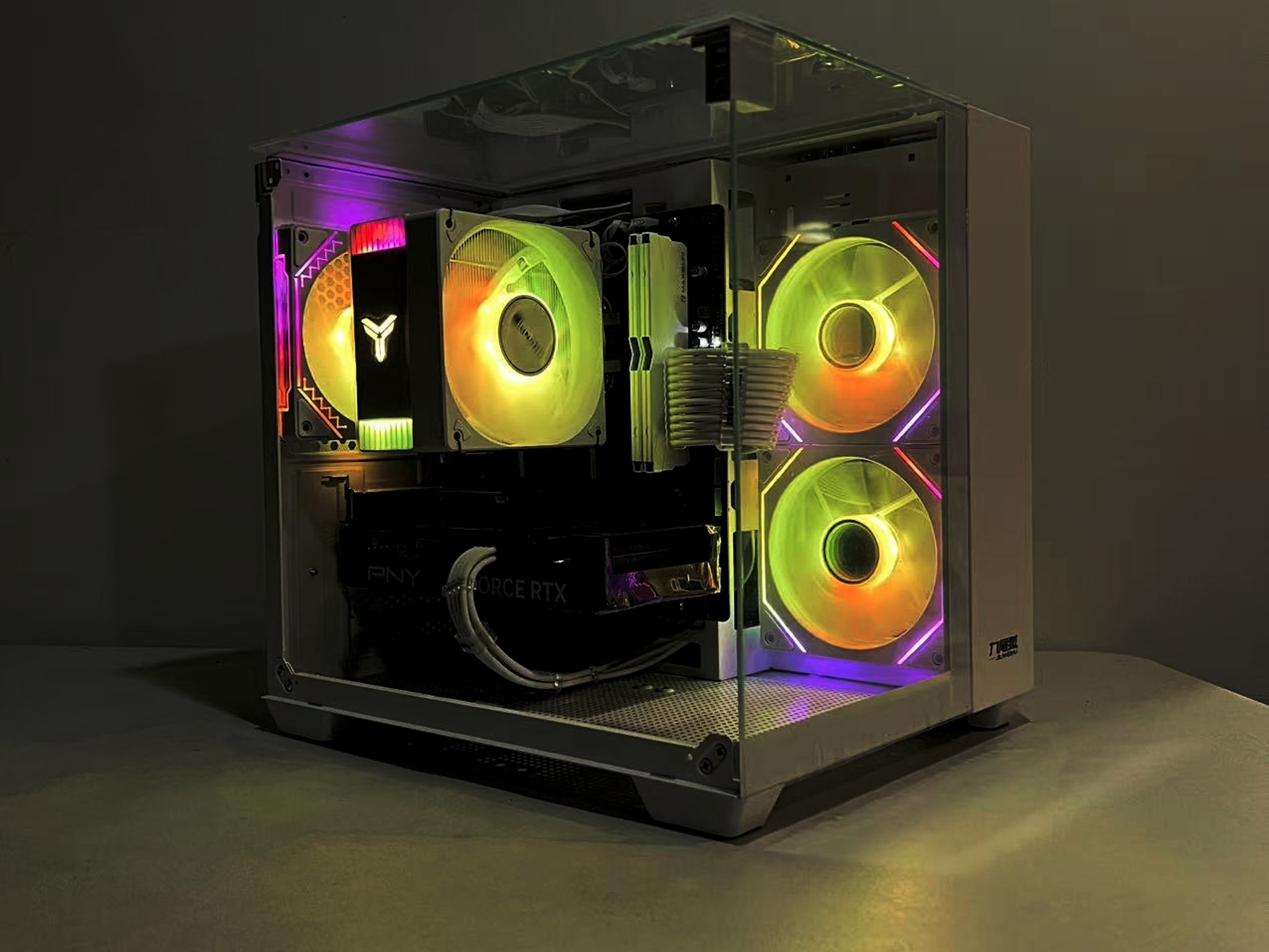 🔥Full-view design🔥 RTX 4060|R5-5600|1TB M.2|32GB RAM|ARGB Fans|WIFI||DepxTech Pre-Built PC