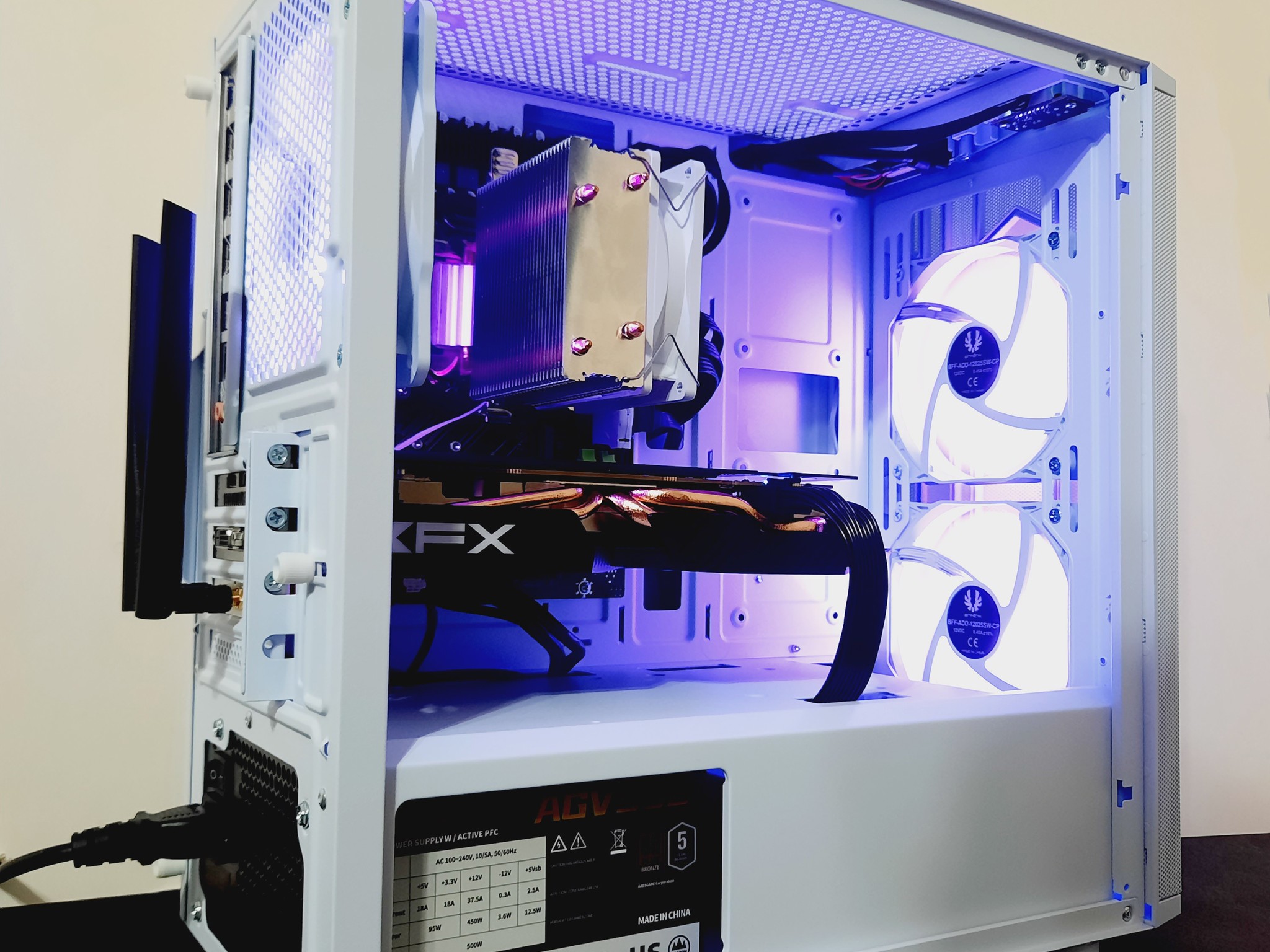 ⚡Budget White Gaming PC - Intel Xeon 8-cores ● 16GB RAM ● 512GB SSD ● AMD RX 580 8GB
