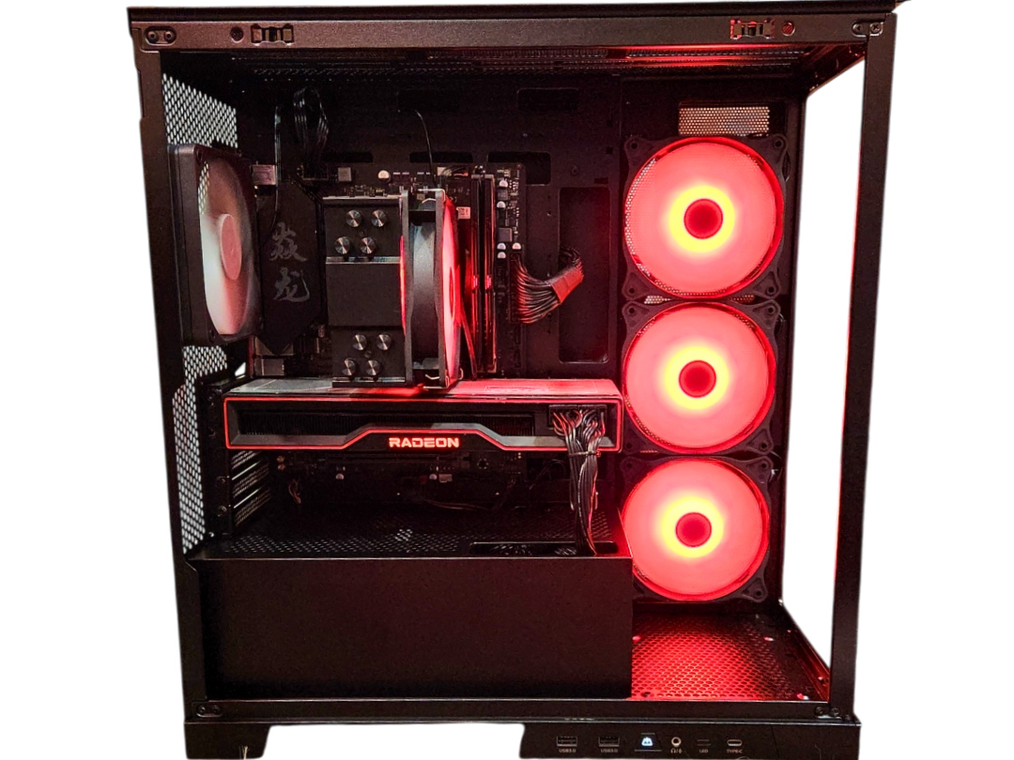 🟥 Hydra 🐍: RX 6800 16GB | Ryzen 5700x | 32GB DDR4 RAM | 1TB SSD | 5 Fans | Black RGB Gaming PC