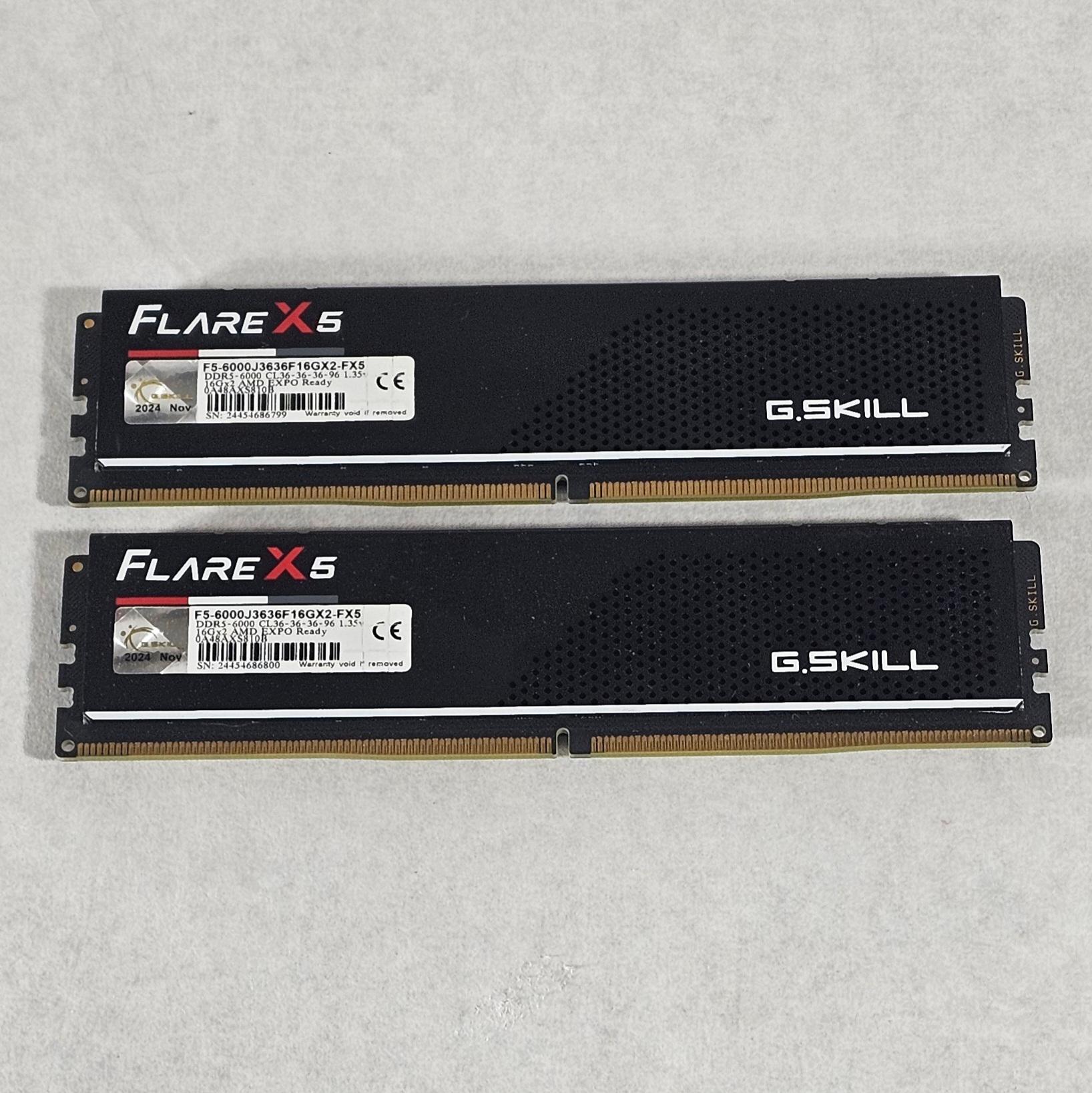 32GB DDR5 (2x16GB) CL36 6000MT/s G.Skill Flare X5