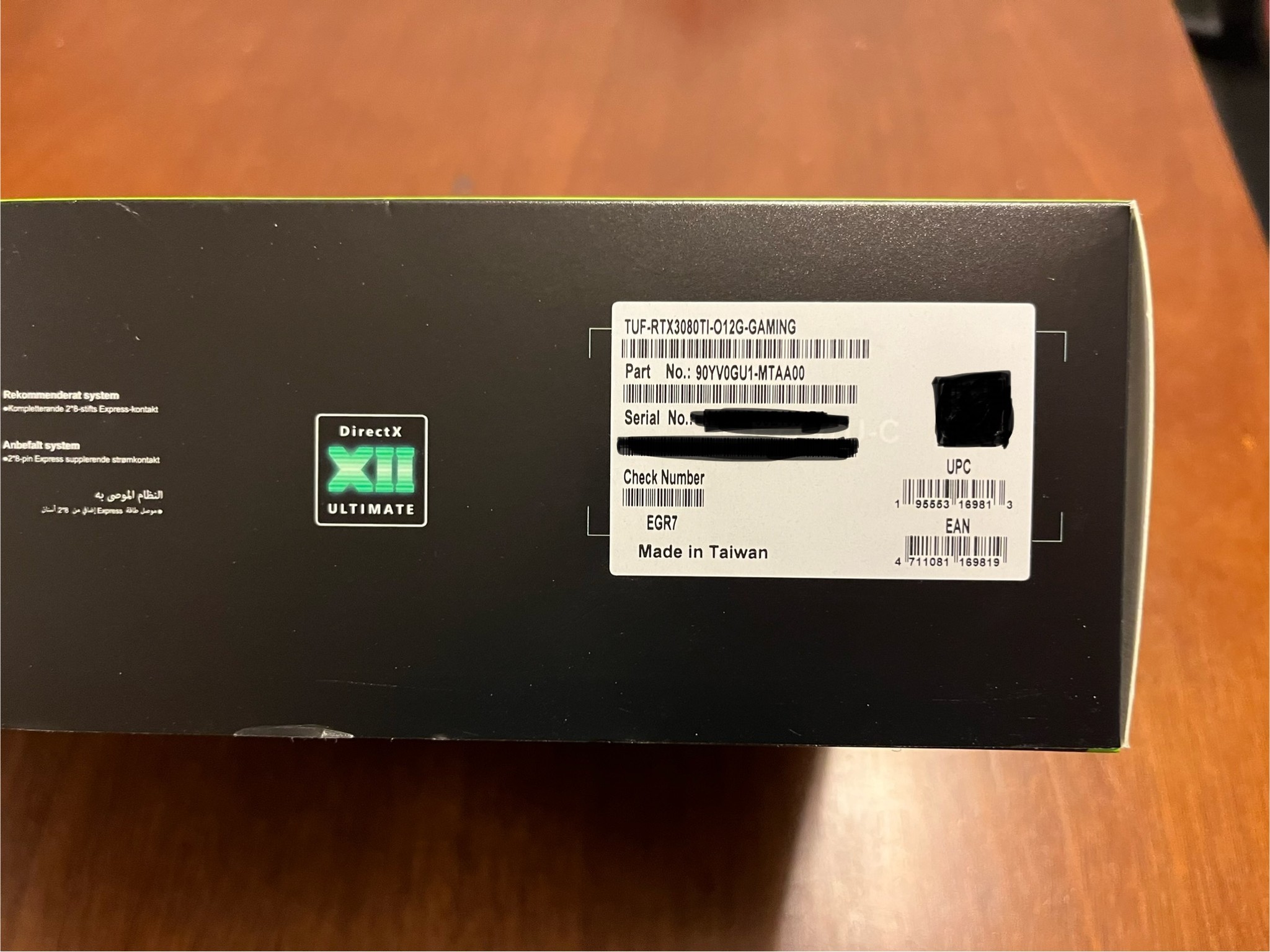 Asus Tuff 3080ti 12gb NEW Open Box