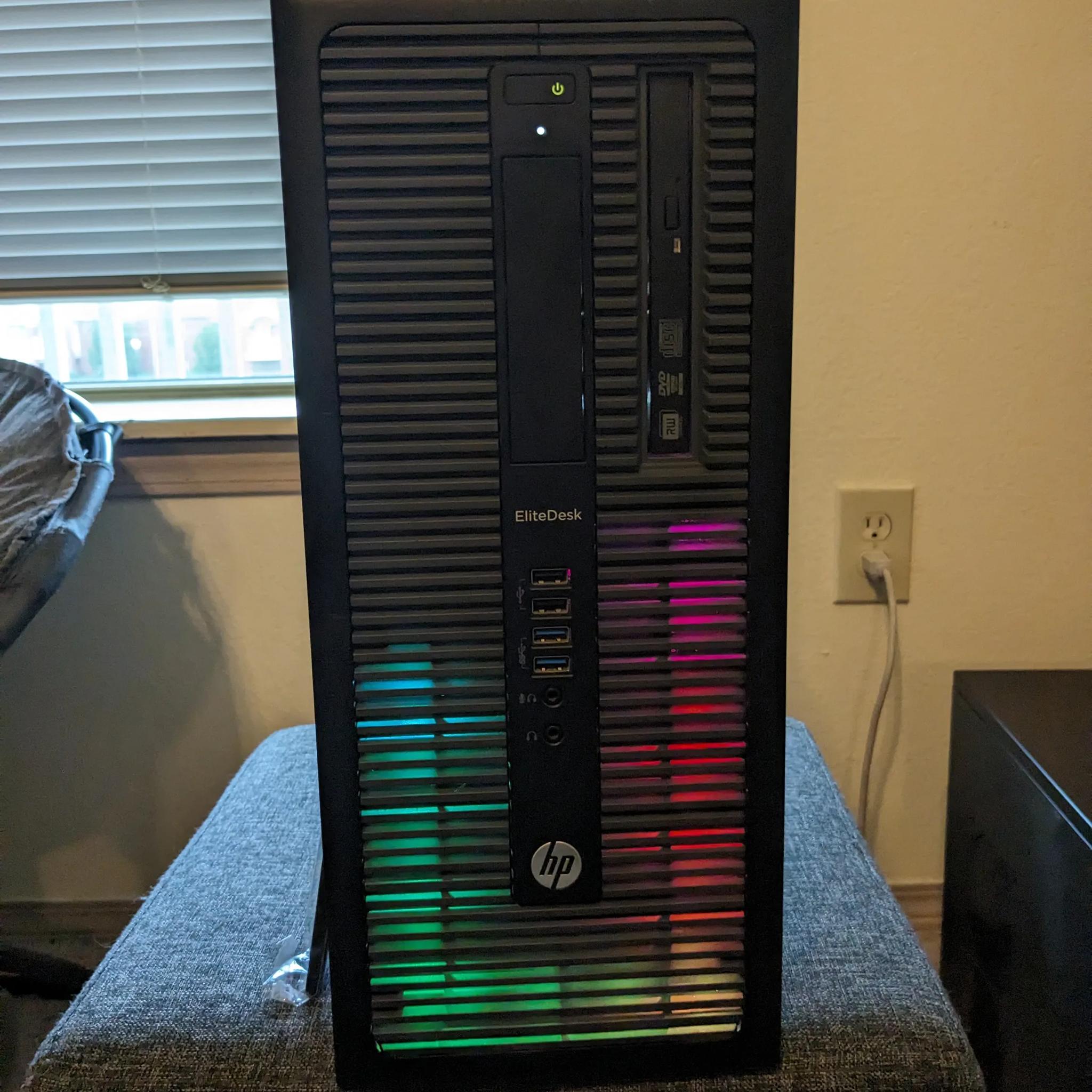 FREE SHIP||"Spicy HP"||i5-4570, 16GB RAM, RX 460 2GB, 480GB SSD, Win11, RGB, Wifi