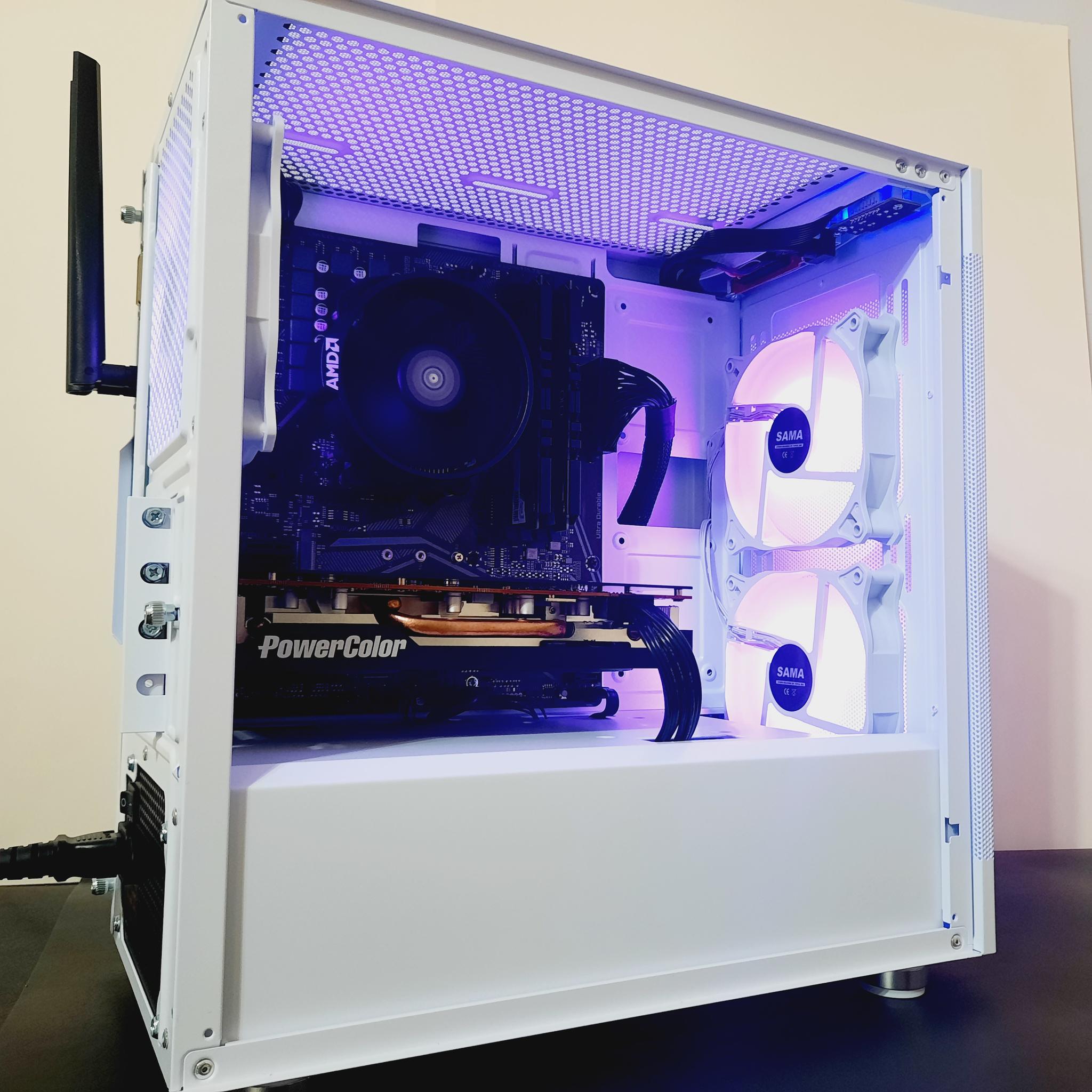 ⚡Best Value White Gaming PC - Ryzen 3 3100 ● 16GB RAM ● 1TB SSD - AMD RX 5600 XT 6GB