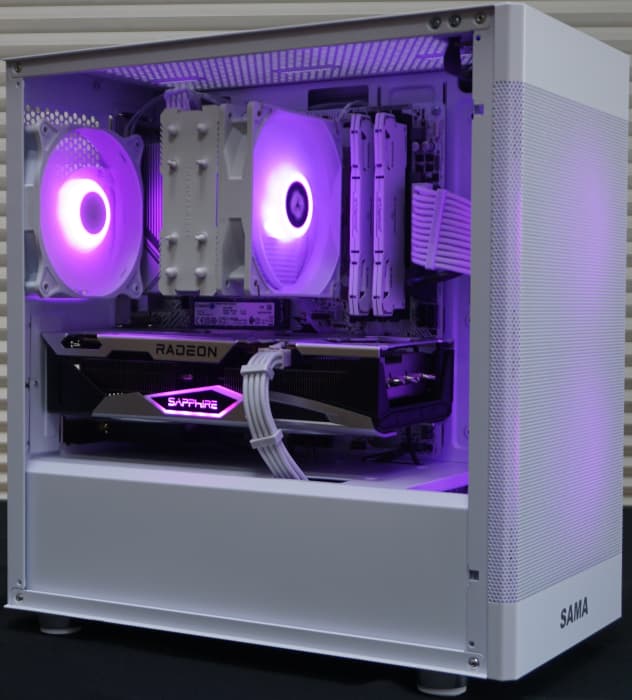 White & Silver 1080p Gaming PC! 5600X | 6650XT | 1TB NVME | 32GB RAM | WIFI/BT | Win 11 Pro